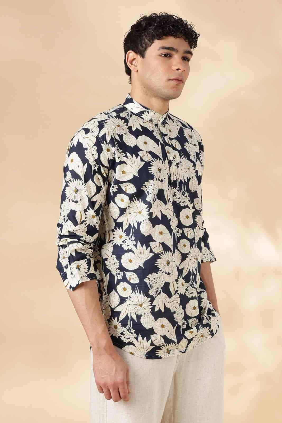 Nama’s Ethnic Cotton Short Kurta for Men