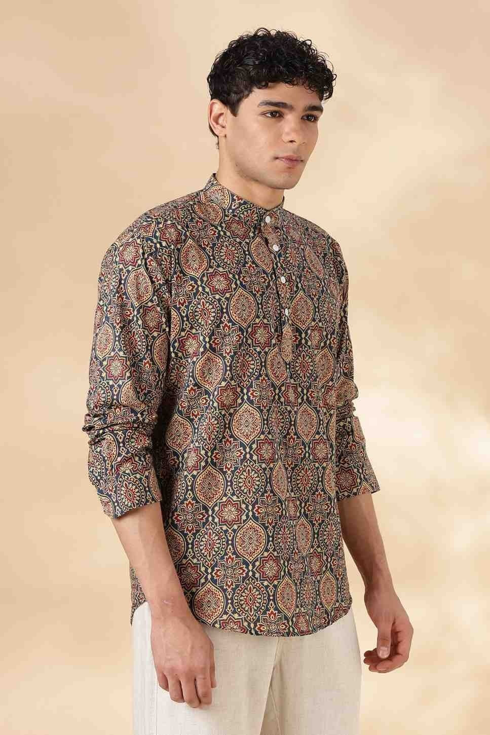 Nama’s Ethnic Cotton Short Kurta for Men