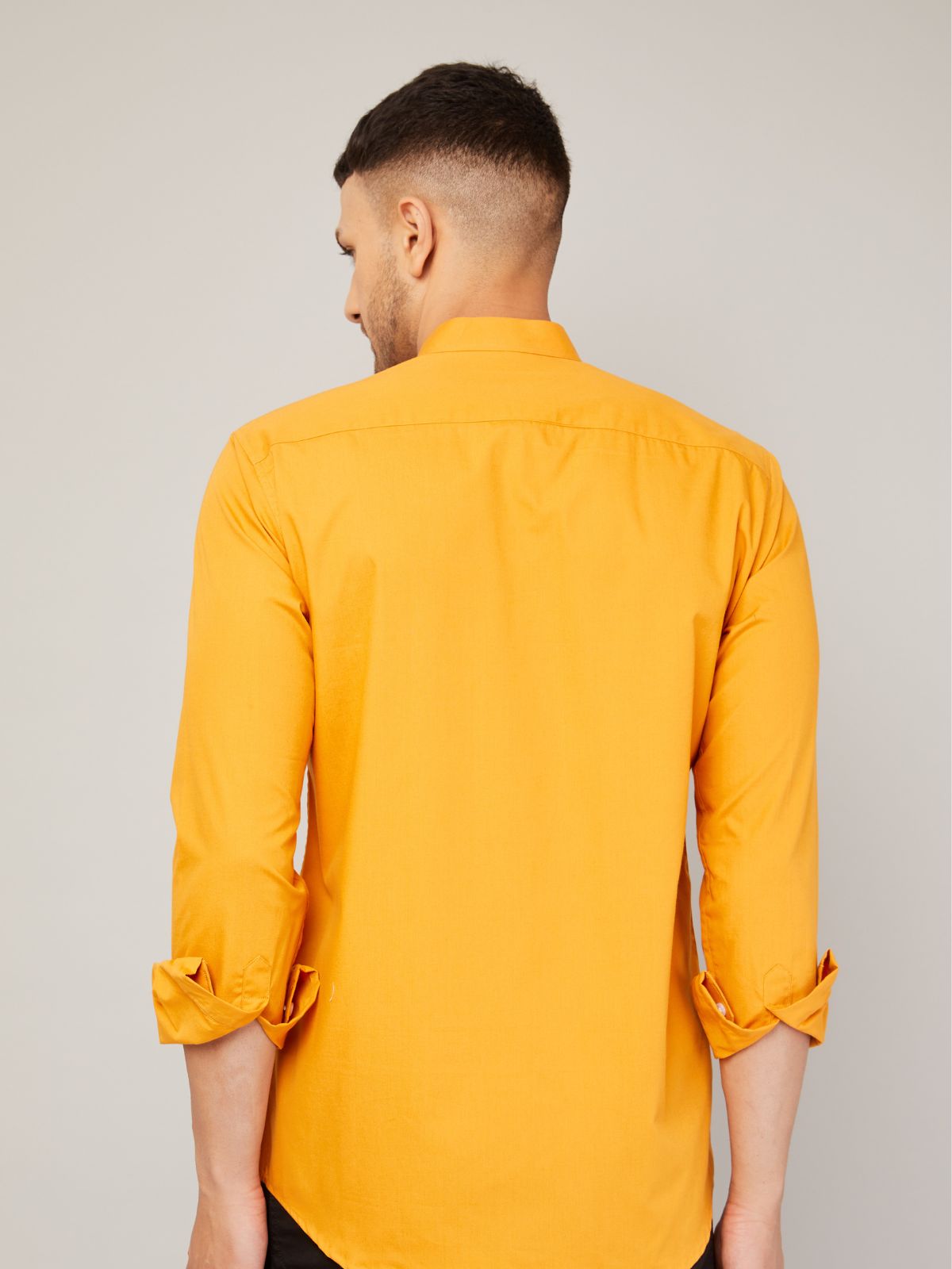 Mandarin collar shirt