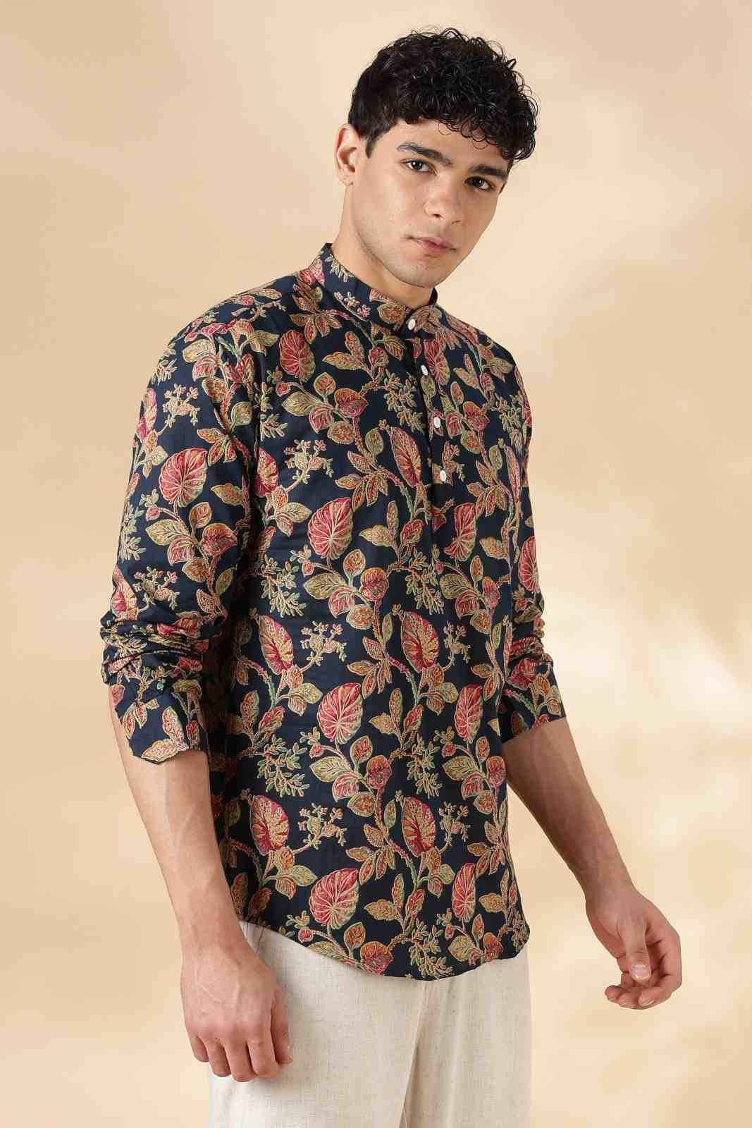 Nama’s Ethnic Cotton Short Kurta for Men