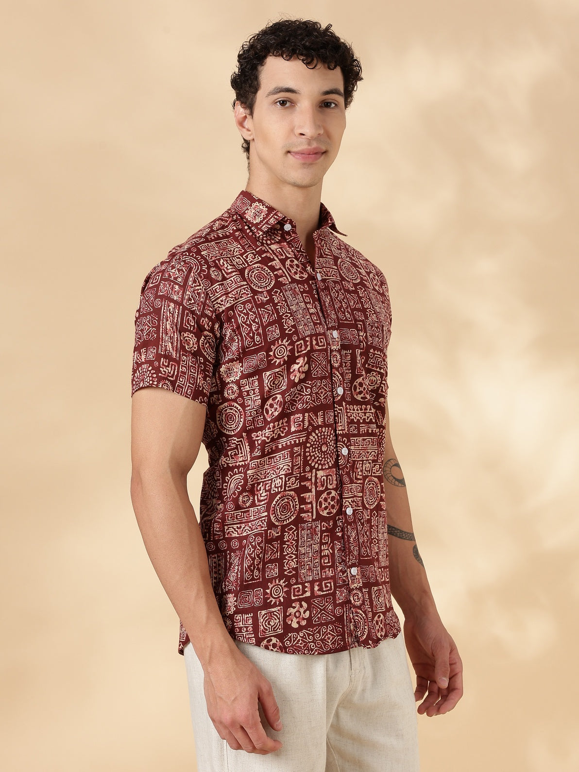 Nama’s Stylish Printed Half Sleeve Shirt for Men