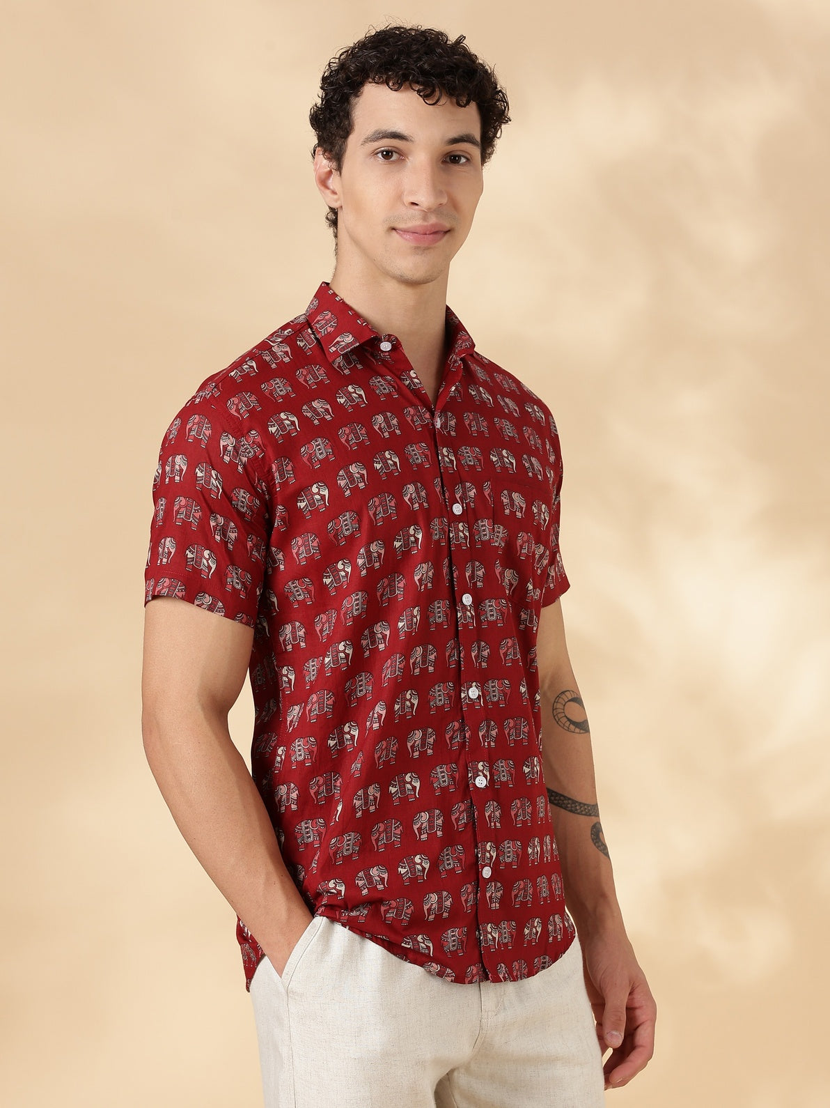 Nama’s Stylish Printed Half Sleeve Shirt for Men