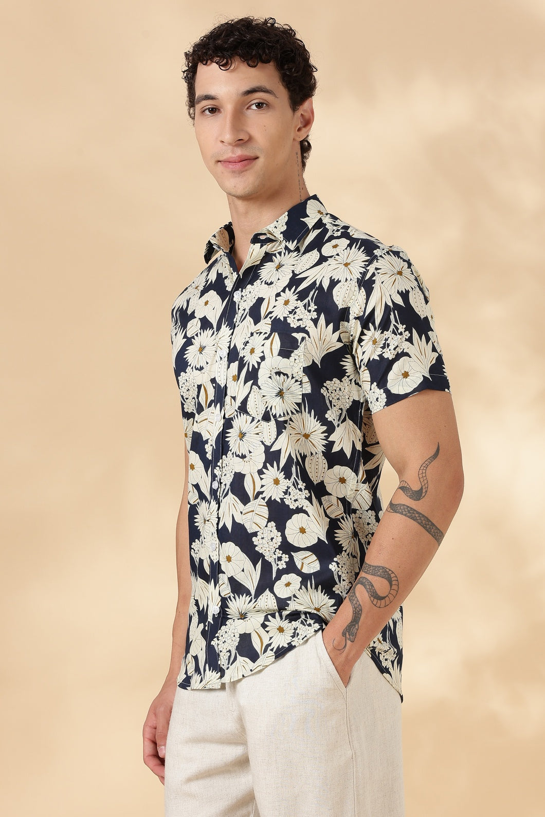 Nama’s Stylish Printed Half Sleeve Shirt for Men