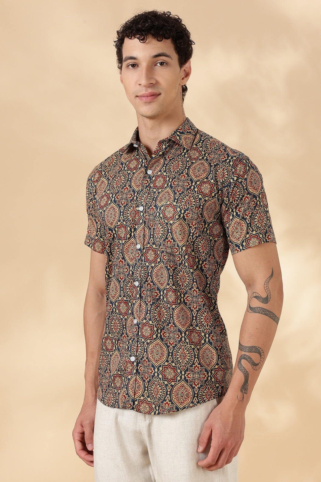 Nama’s Stylish Printed Half Sleeve Shirt for Men
