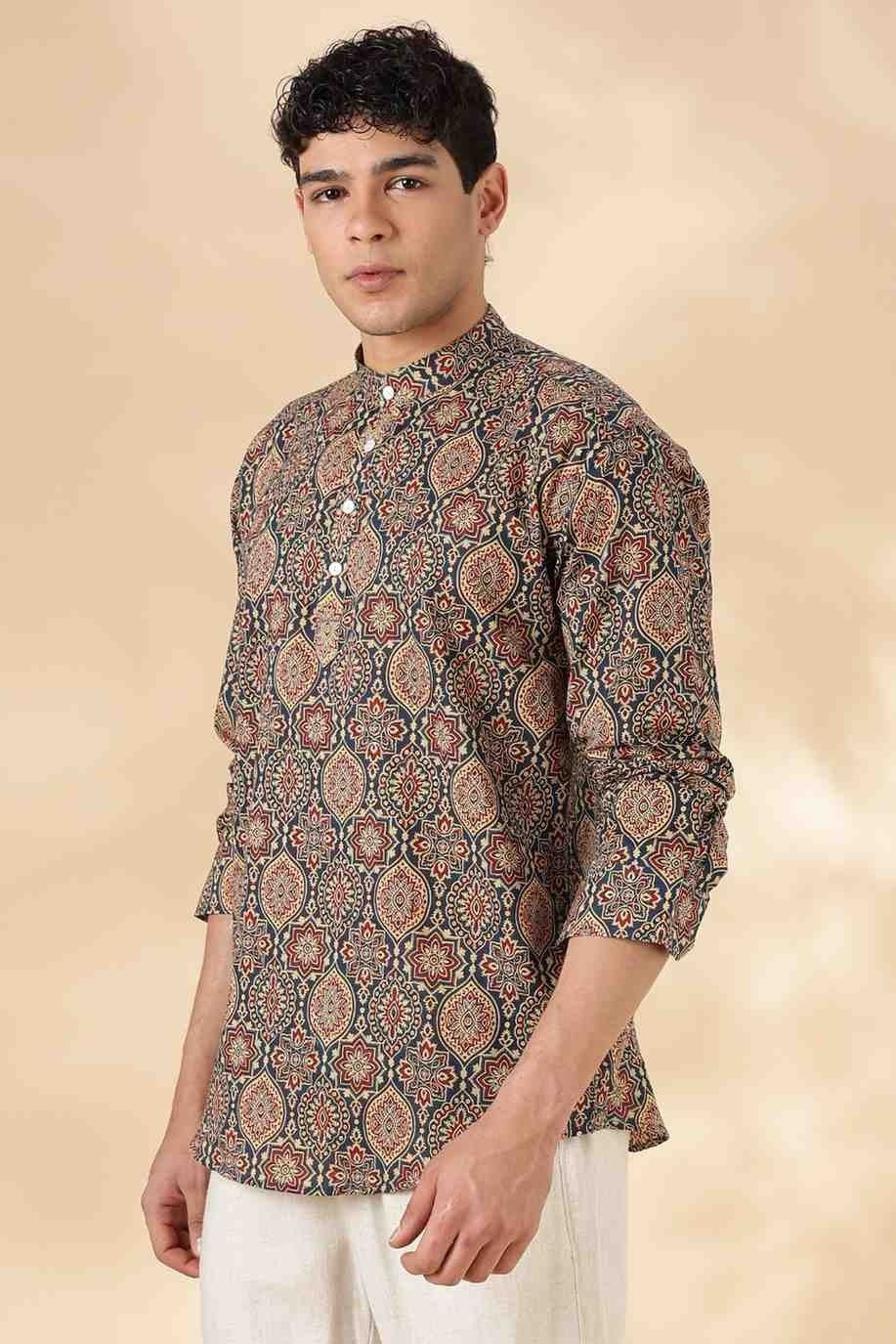 Nama’s Ethnic Cotton Short Kurta for Men