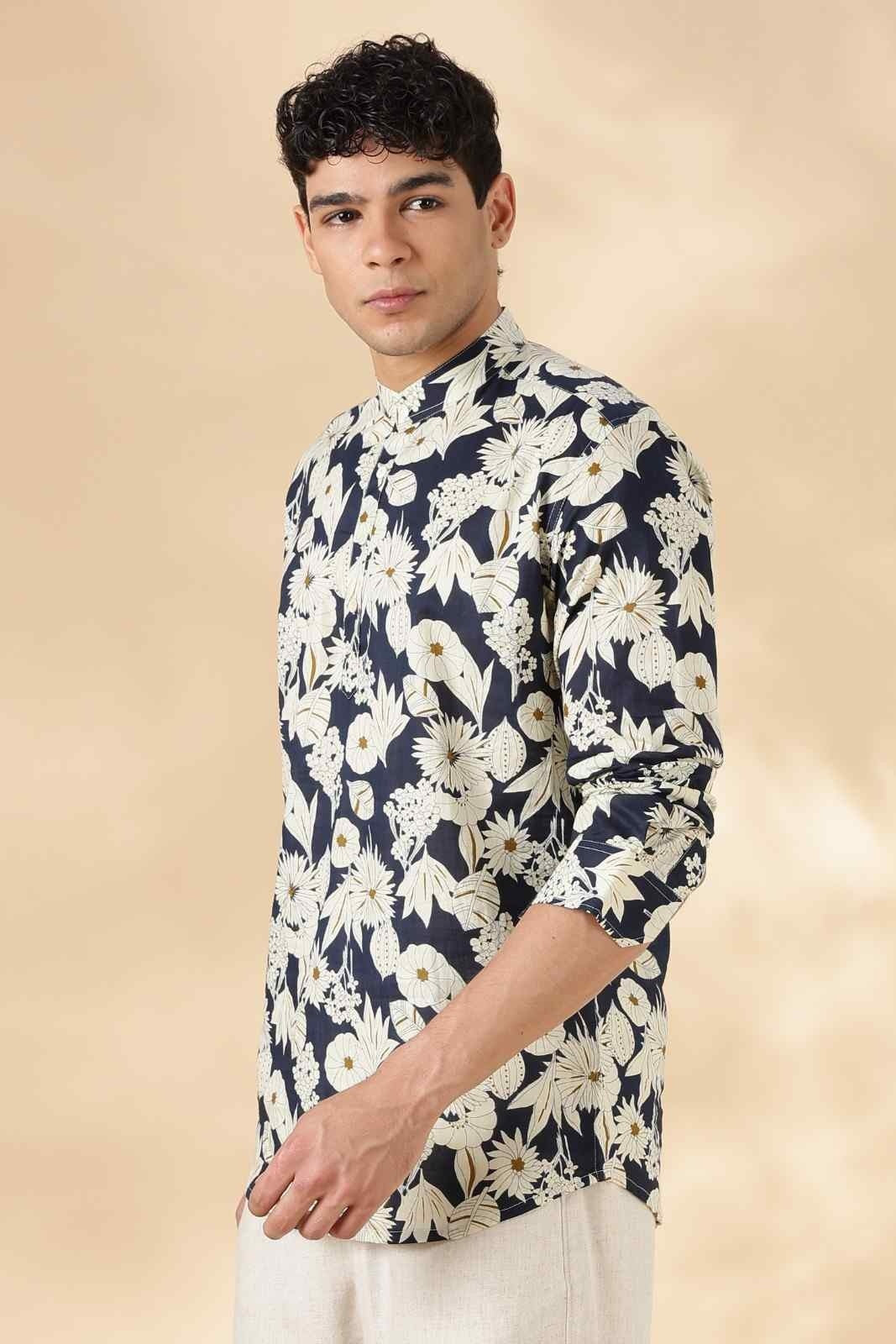 Nama’s Ethnic Cotton Short Kurta for Men