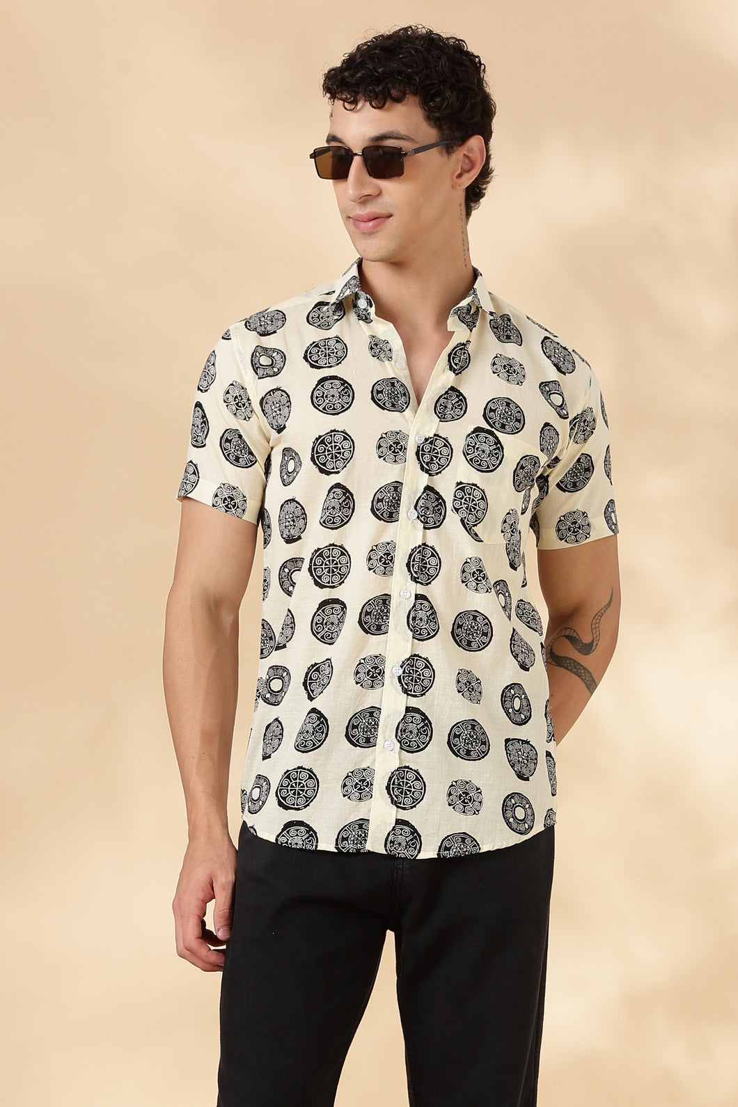 Nama’s Stylish Printed Half Sleeve Shirt for Men