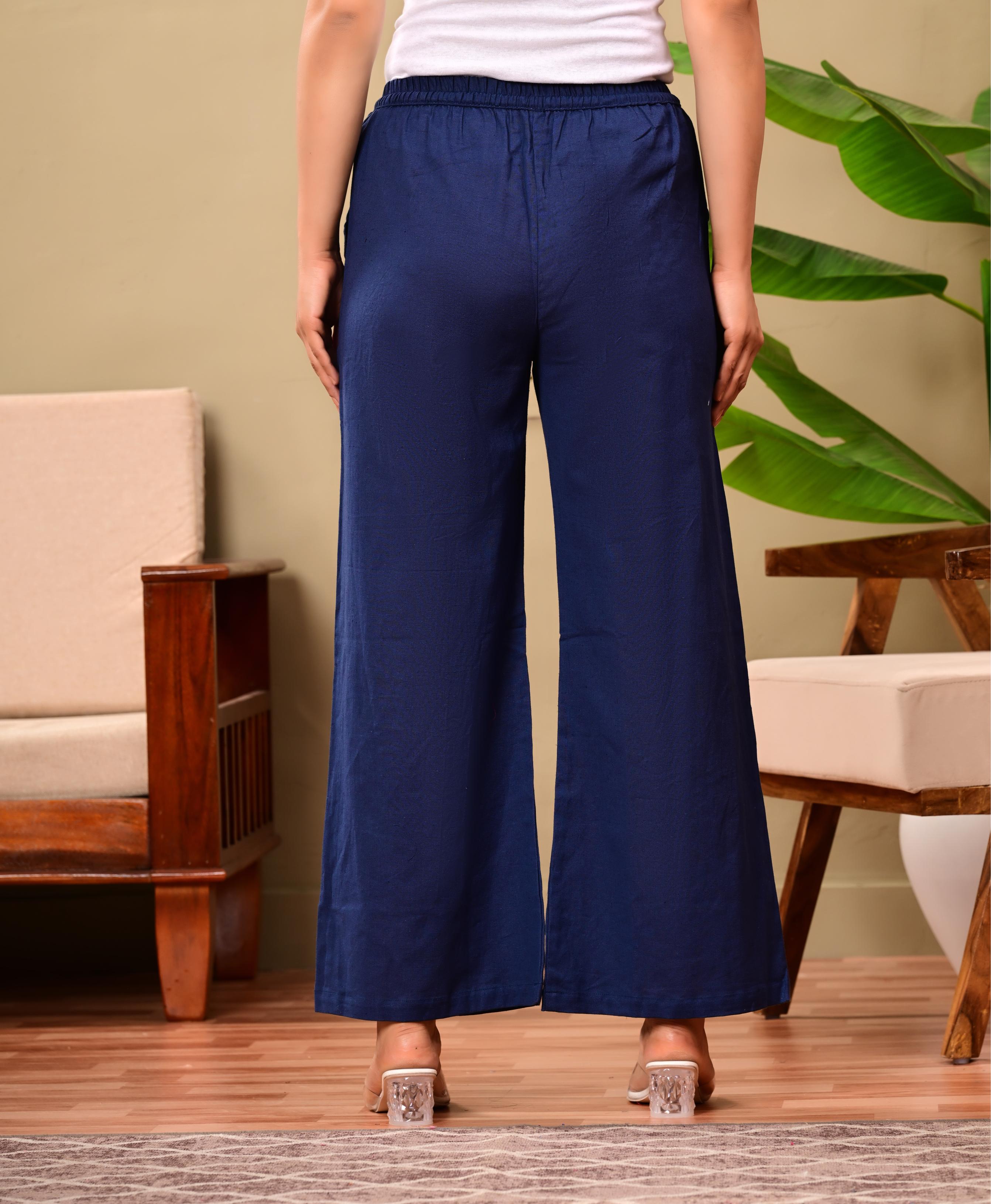 Nama’s Women Relaxed Fit Palazzo Bottoms