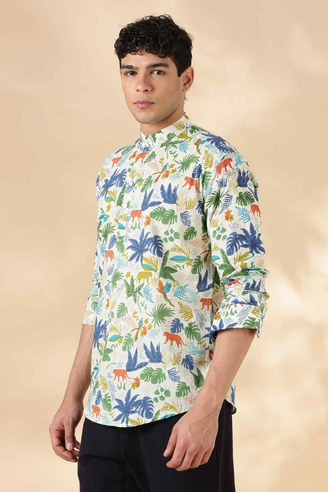Nama’s Ethnic Cotton Short Kurta for Men