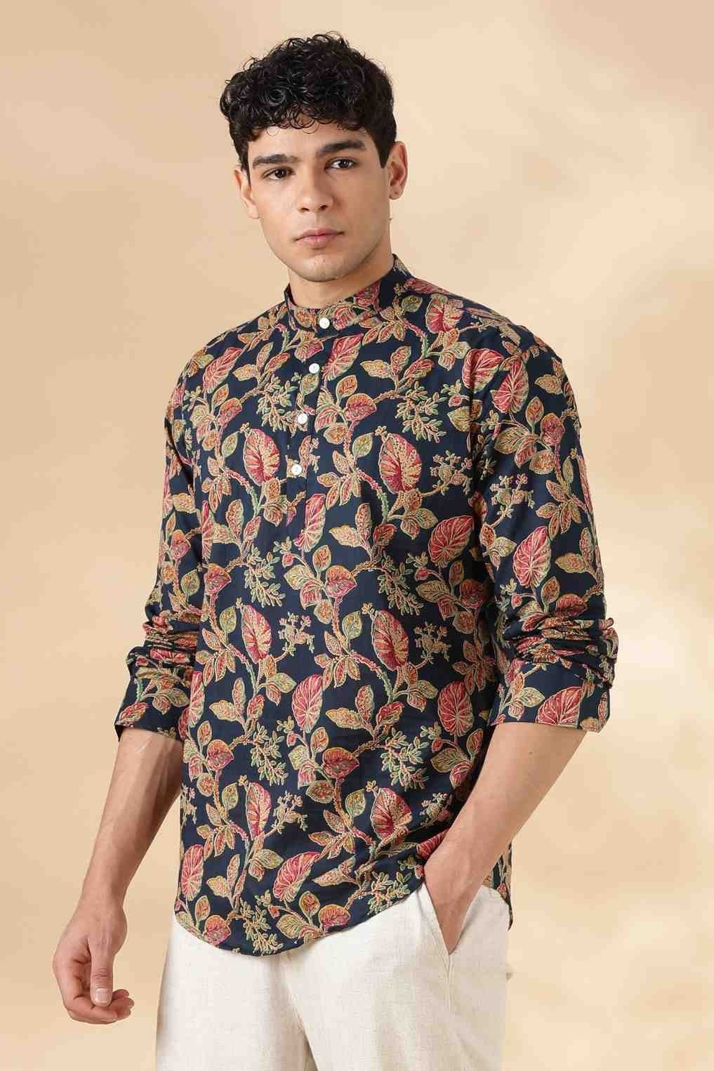 Nama’s Ethnic Cotton Short Kurta for Men