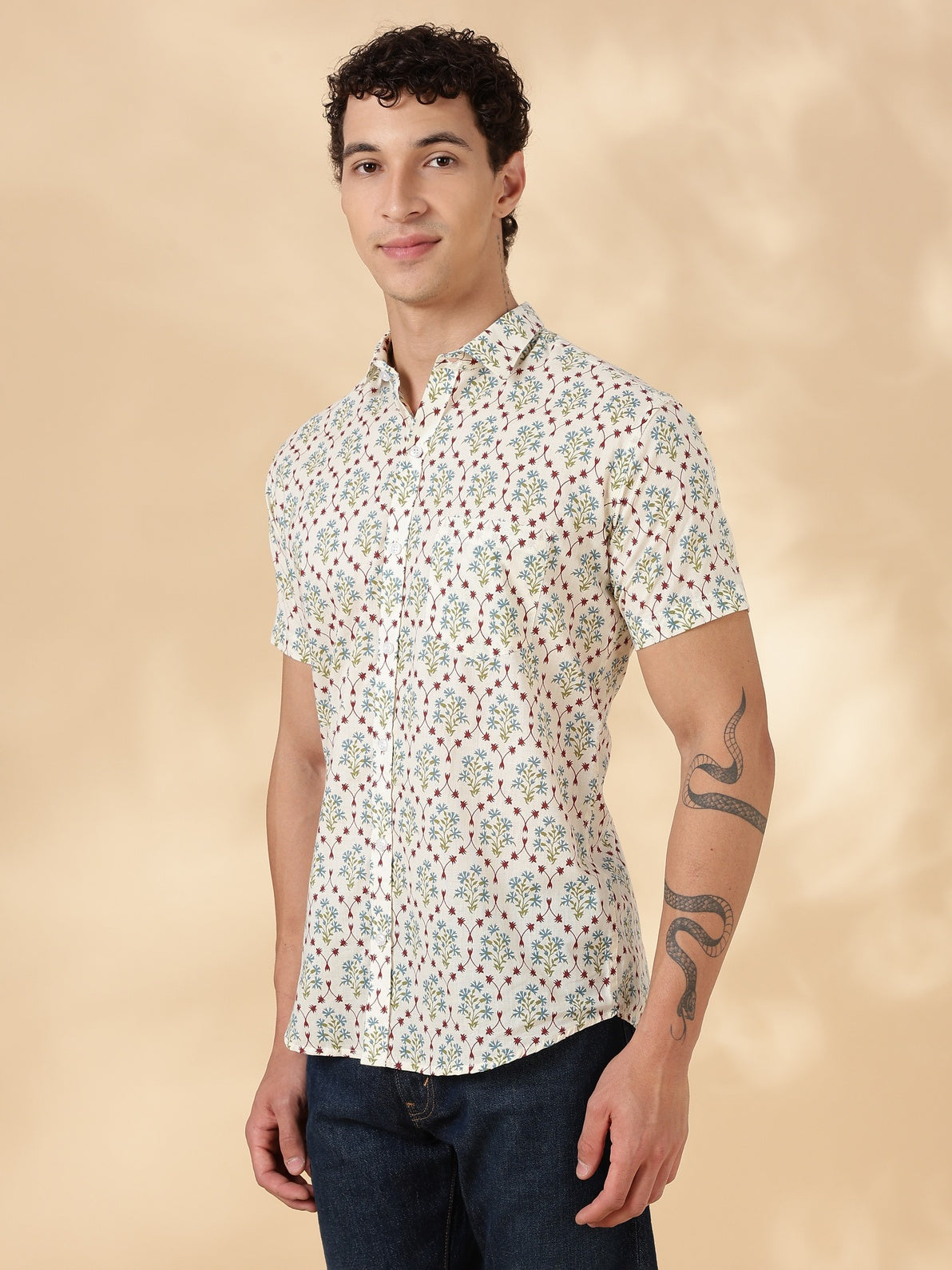 Nama’s Stylish Printed Half Sleeve Shirt for Men