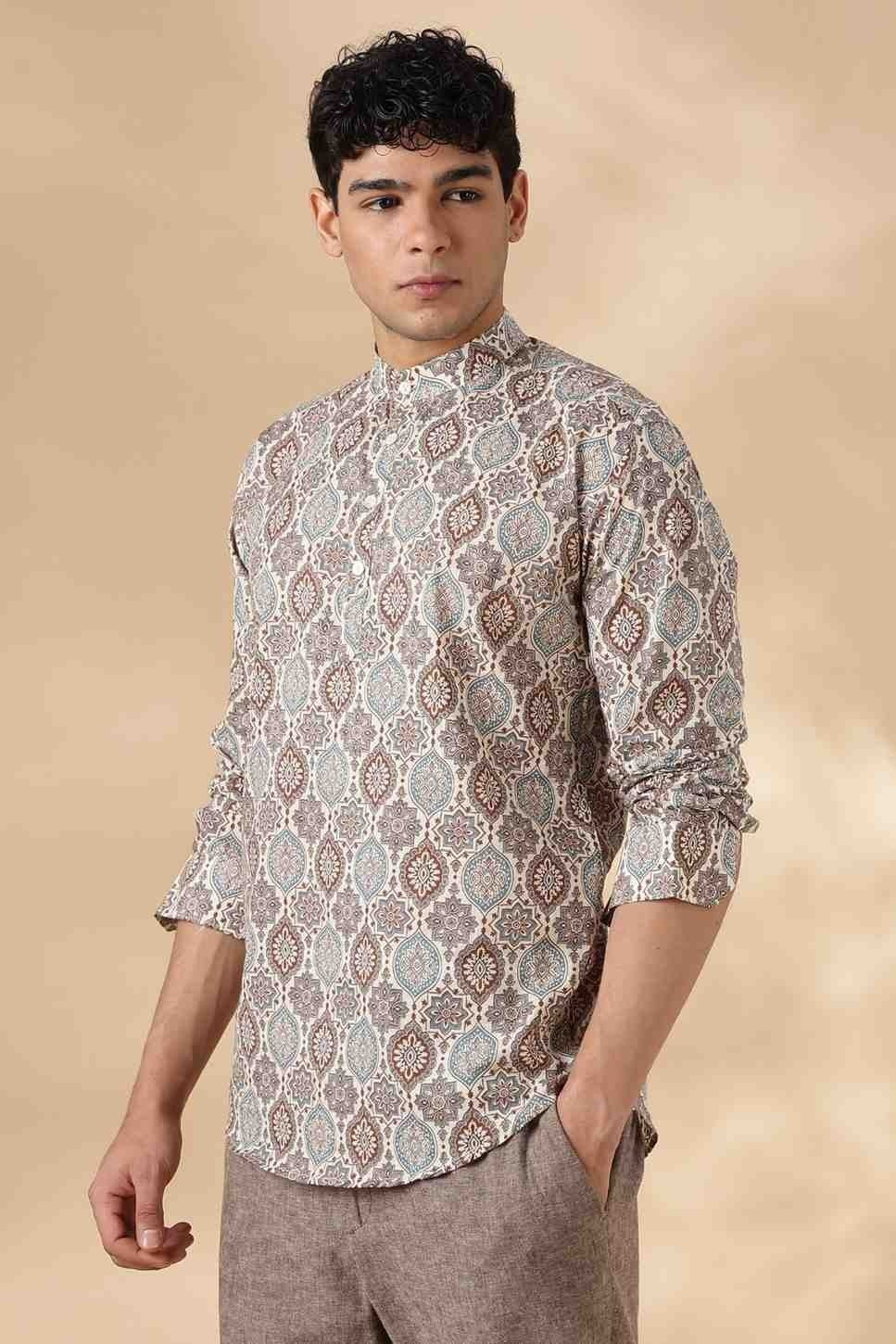 Nama’s Jaipur Ethnic Cotton Short Kurta for Men