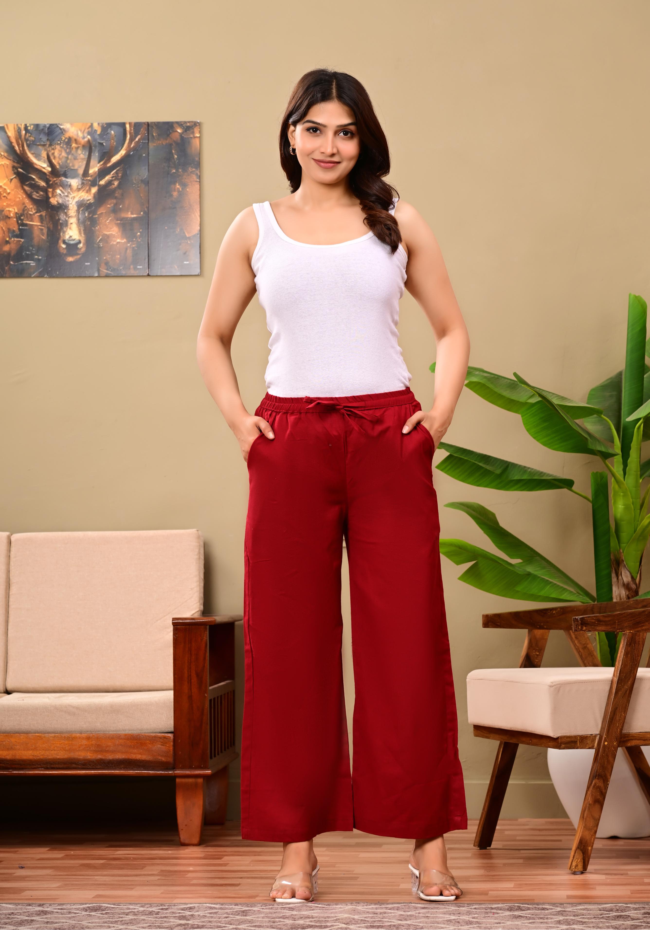 Nama’s Women Relaxed Fit Palazzo Bottoms