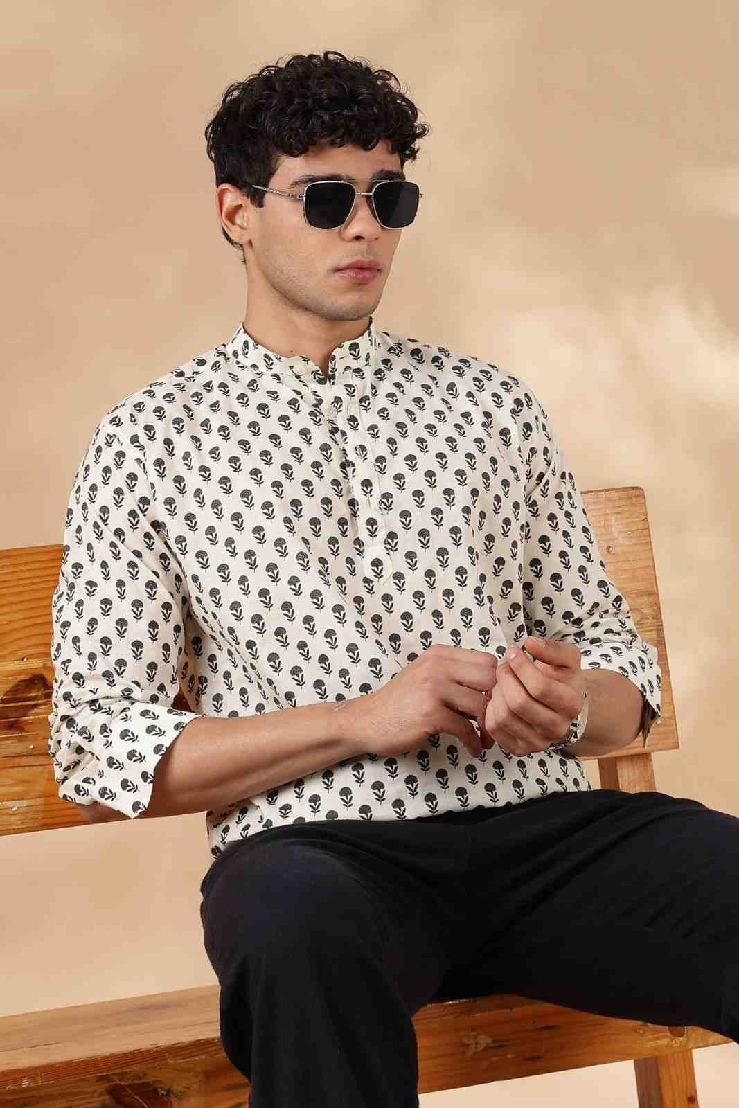 Nama’s Jaipur Ethnic Cotton Short Kurta for Men