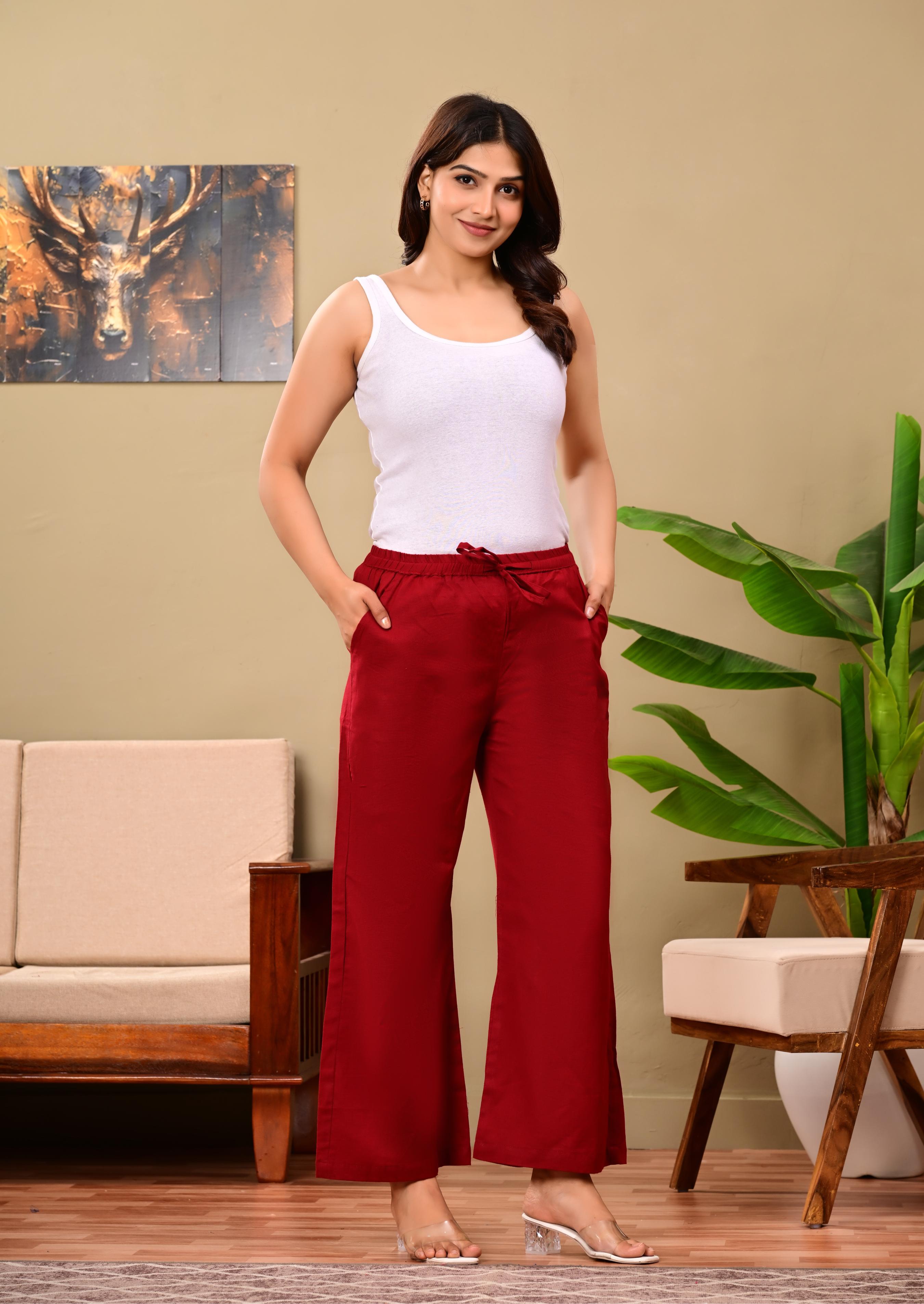 Nama’s Women Relaxed Fit Palazzo Bottoms