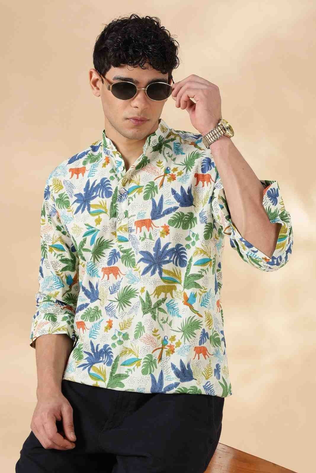 Nama’s Ethnic Cotton Short Kurta for Men
