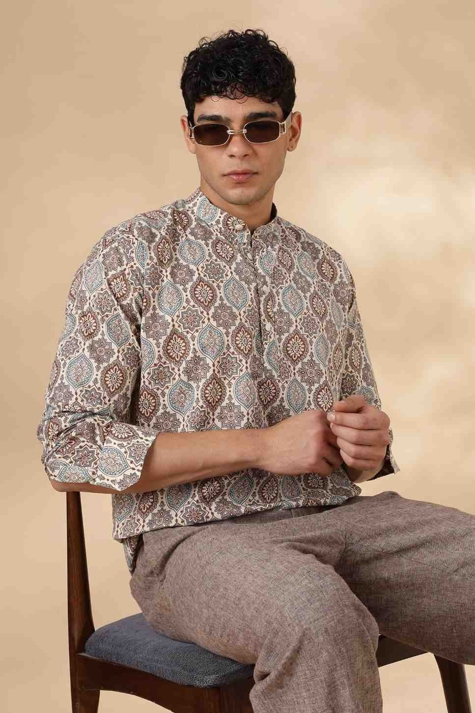 Nama’s Jaipur Ethnic Cotton Short Kurta for Men