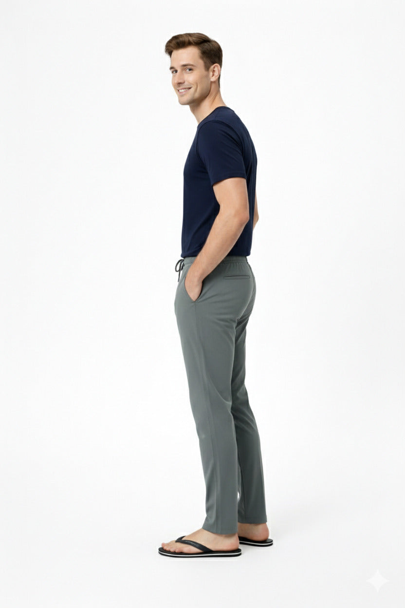 Men'S Solid Straight Fit Lounge Bottoms