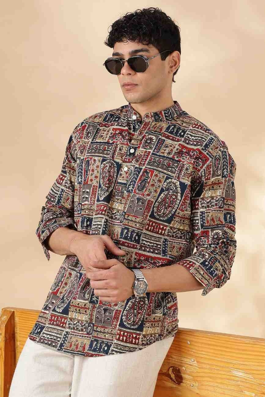 Nama’s Jaipur Ethnic Cotton Short Kurta for Men