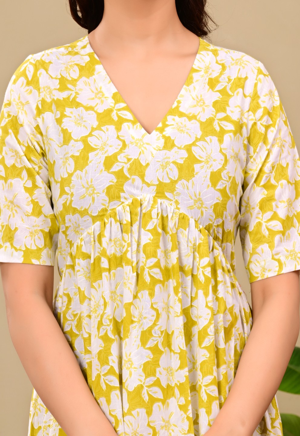 Nama’s Women Floral Printed Flared Midi Dress