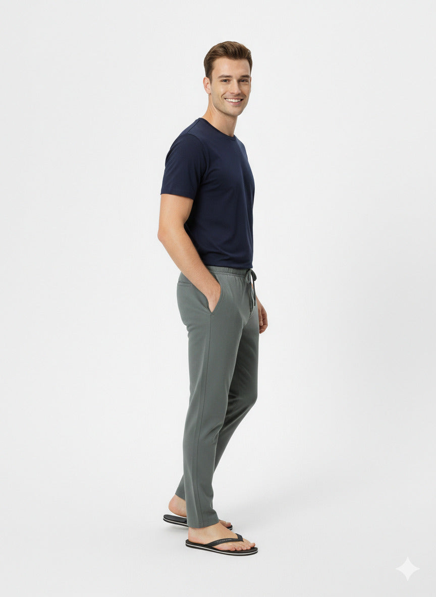 Men'S Solid Straight Fit Lounge Bottoms