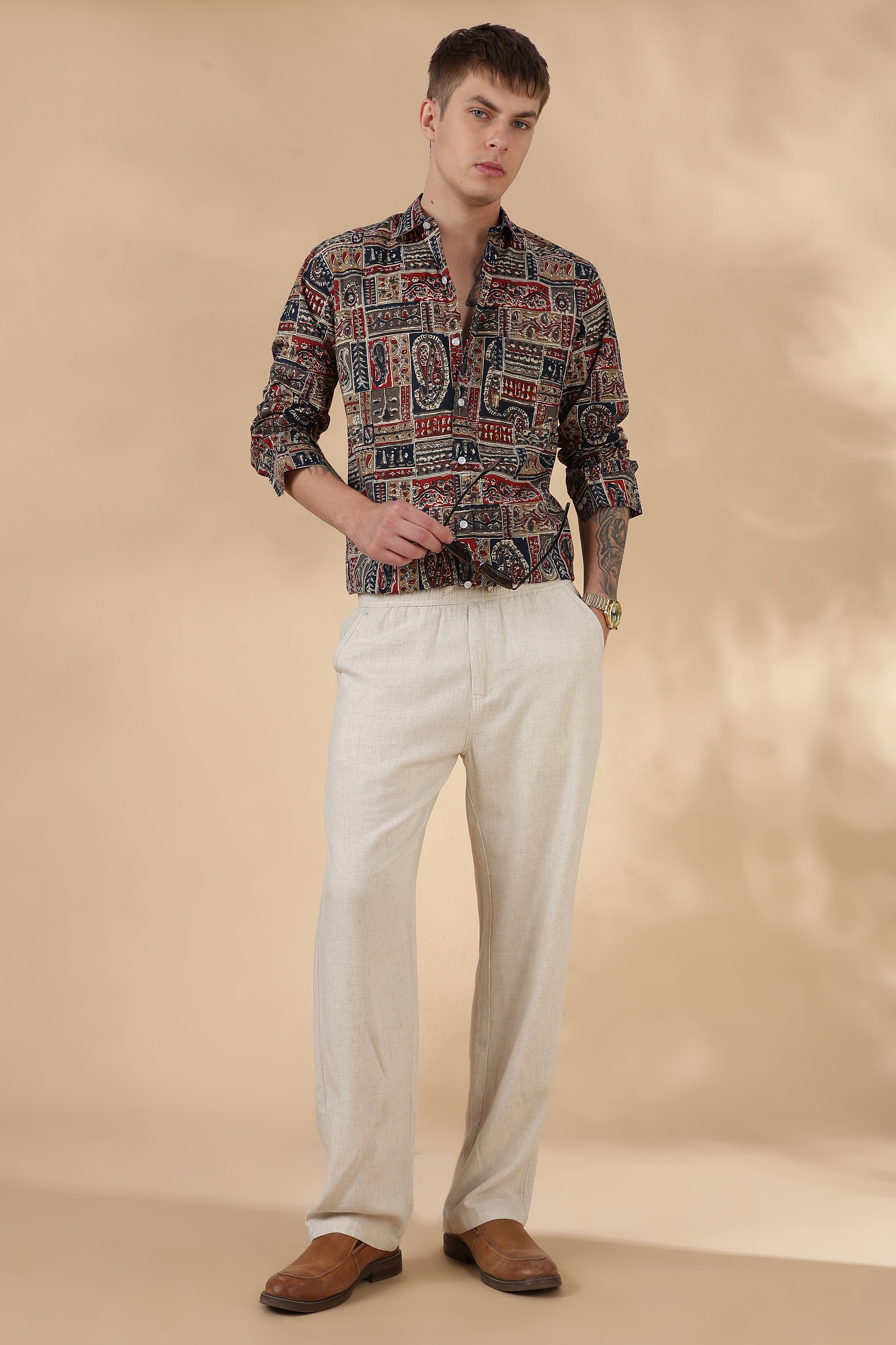 Men’s Full Sleeve Printed Cotton Shirt