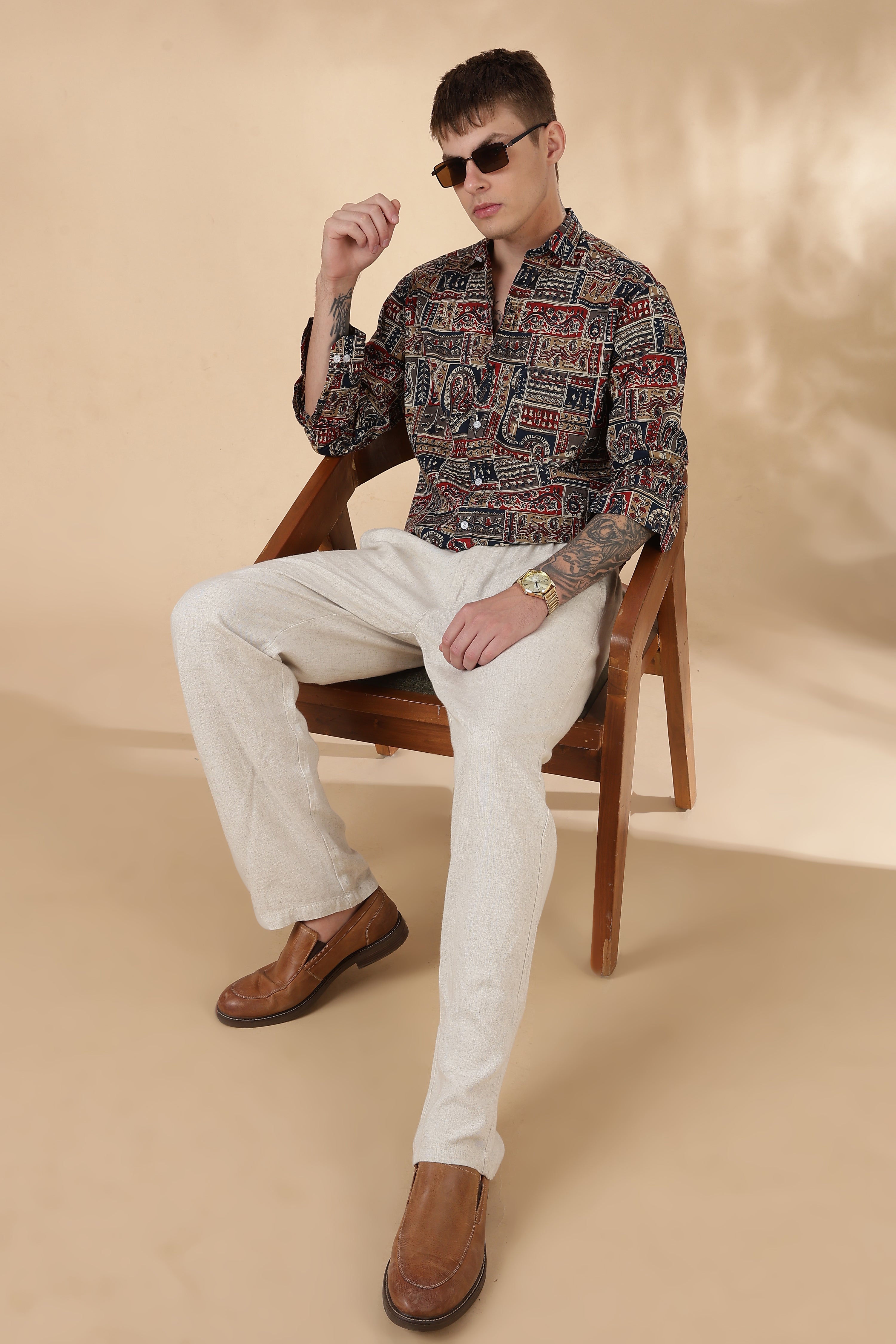 Men’s Full Sleeve Printed Cotton Shirt