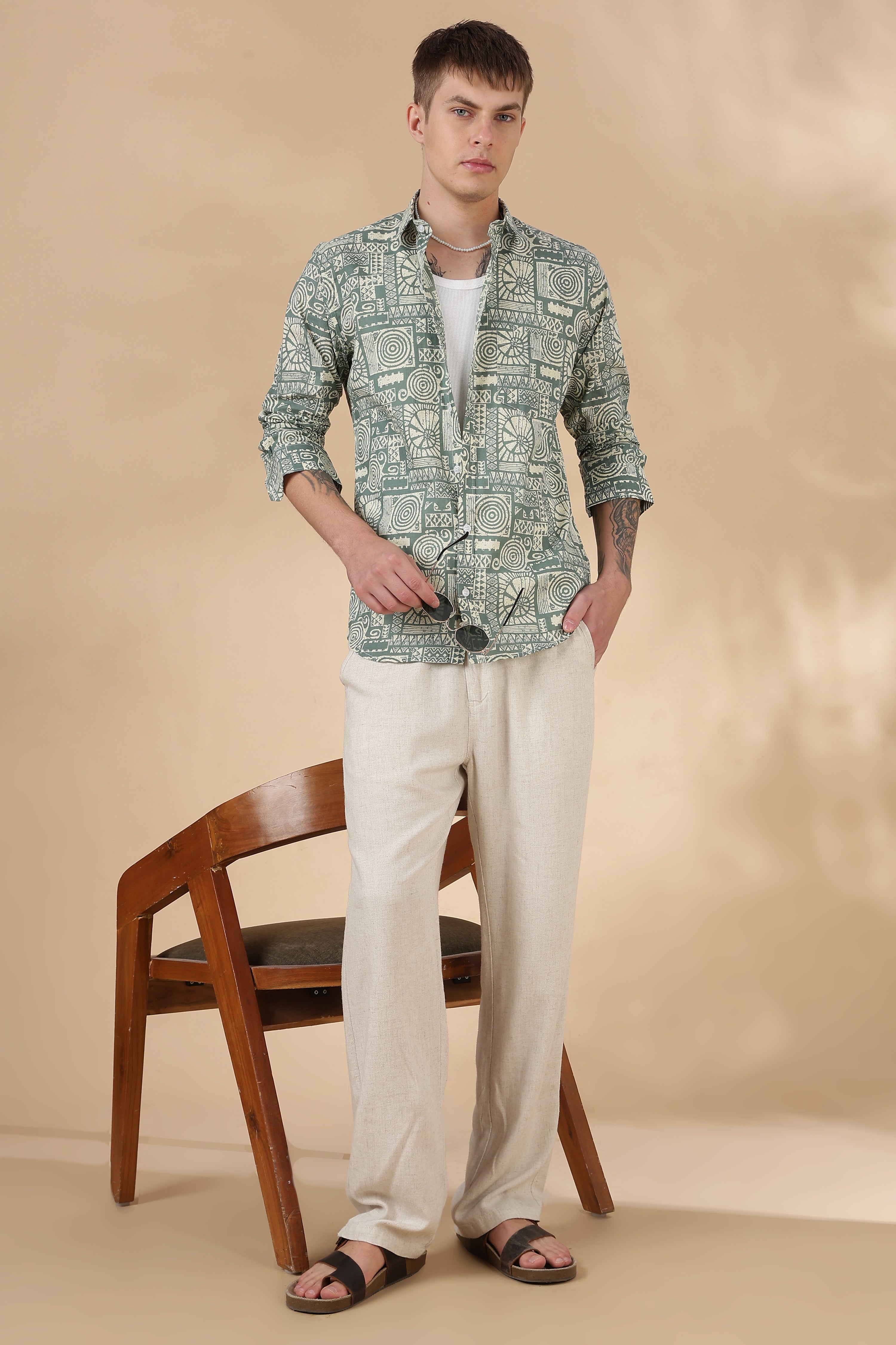 Men’s Full Sleeve Printed Cotton Shirt