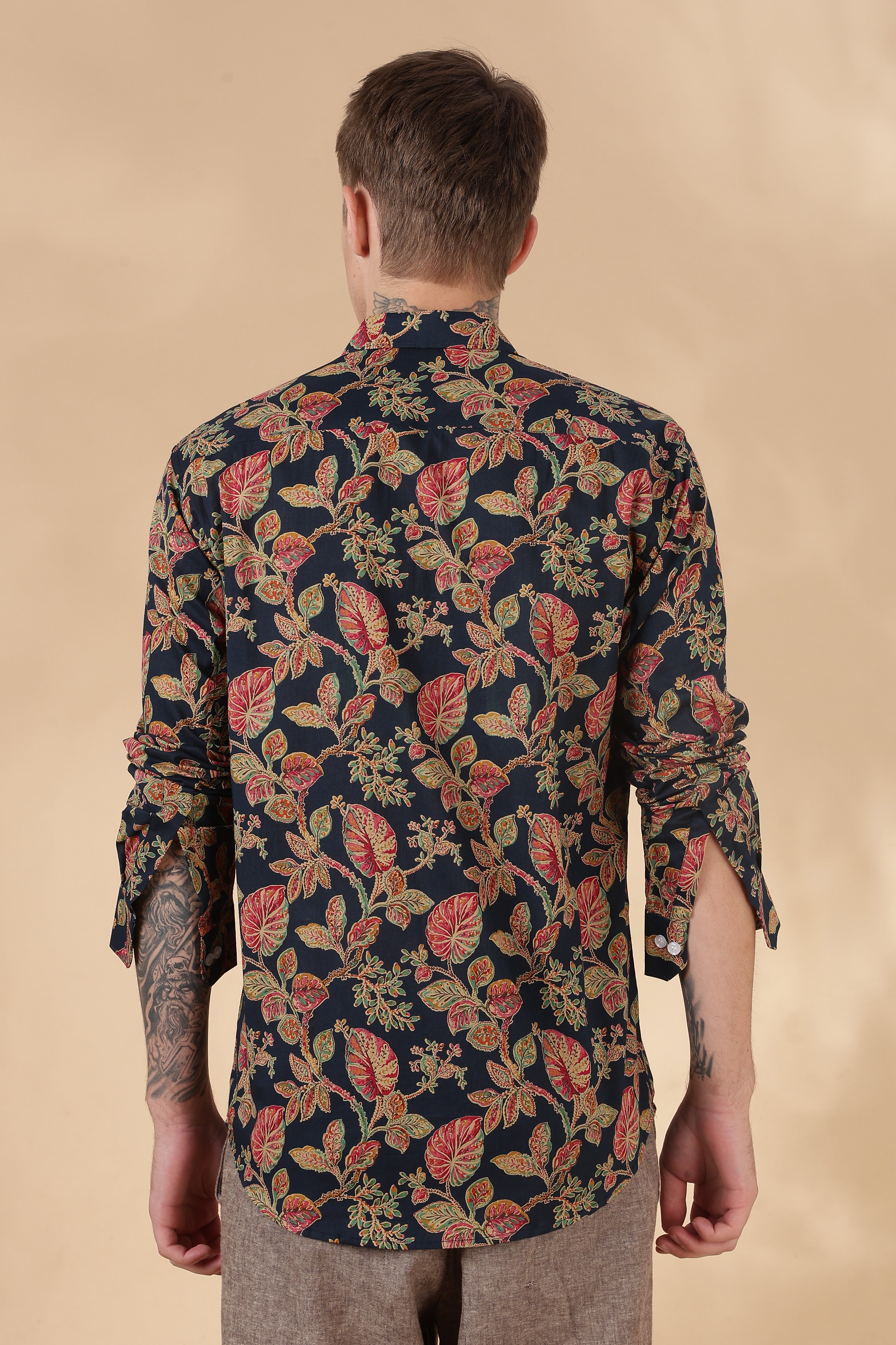 Nama’s Men Full Sleeve Printed Cotton Shirt