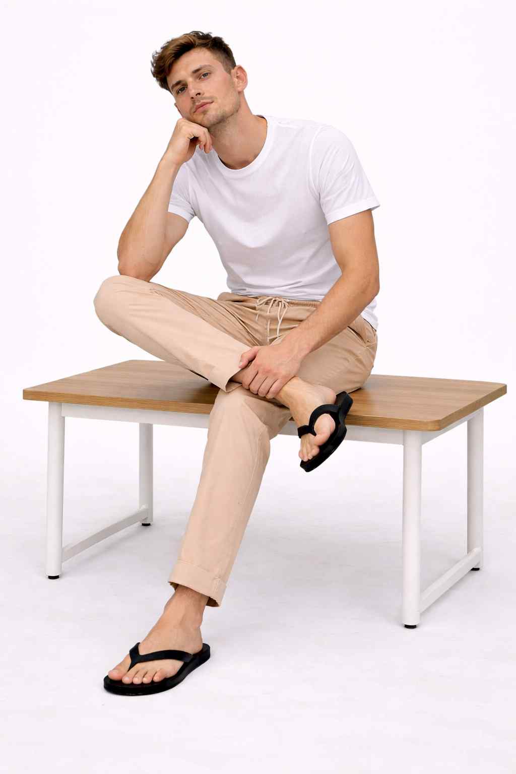 NAMA'S Men Solid Straight Fit Lounge Bottoms
