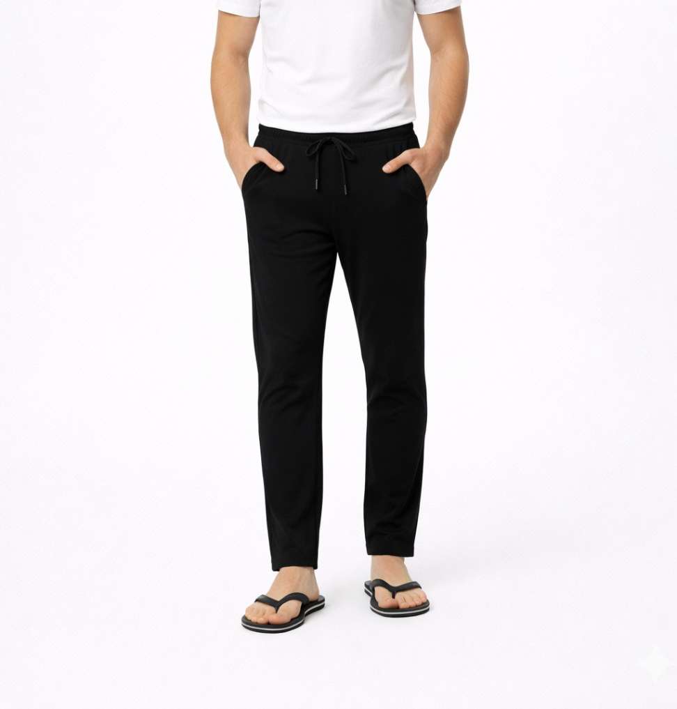 NAMA'S Men Solid Straight Fit Lounge Bottoms