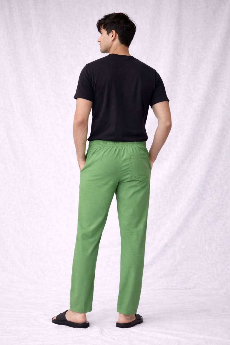 NAMA'S Men Solid Straight Fit Lounge Bottoms