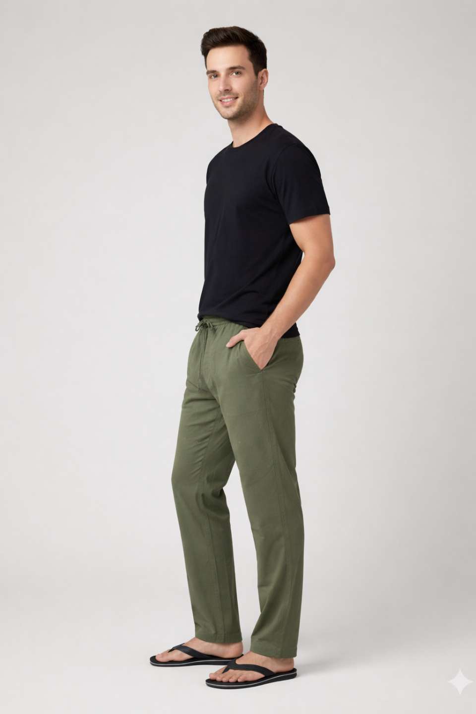 NAMA'S Men Solid Straight Fit Lounge Bottoms