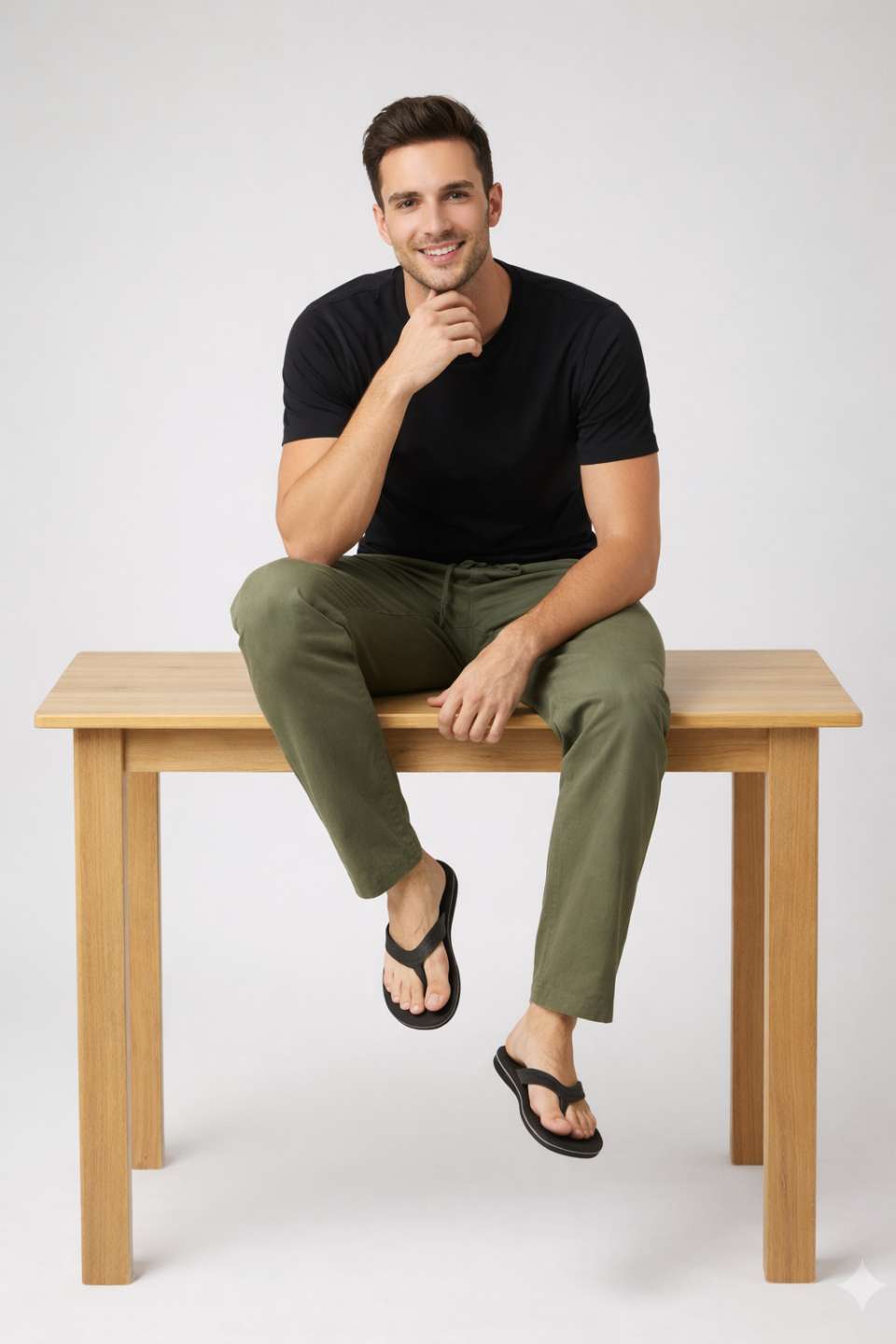 NAMA'S Men Solid Straight Fit Lounge Bottoms