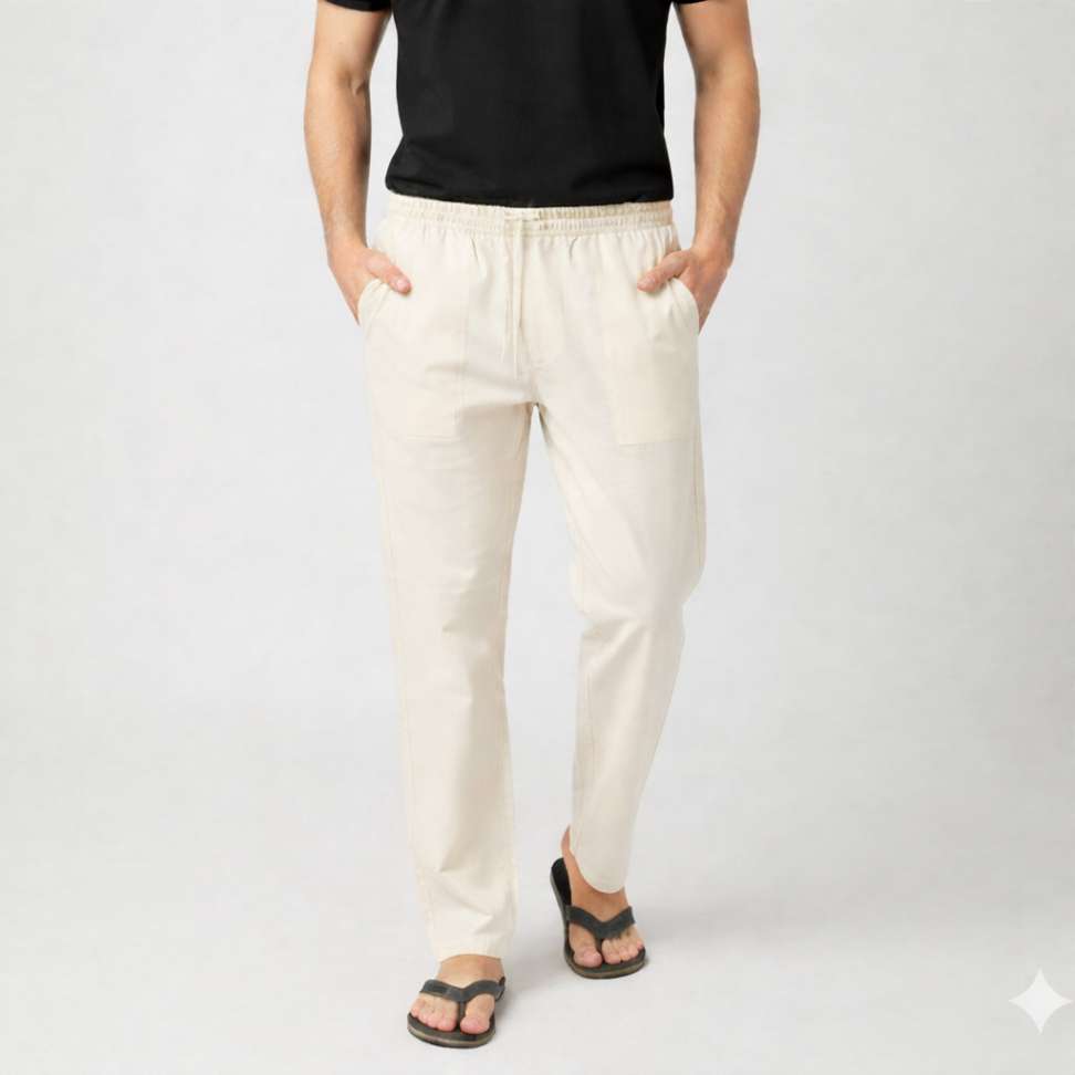 NAMA'S Men Solid Straight Fit Lounge Bottoms