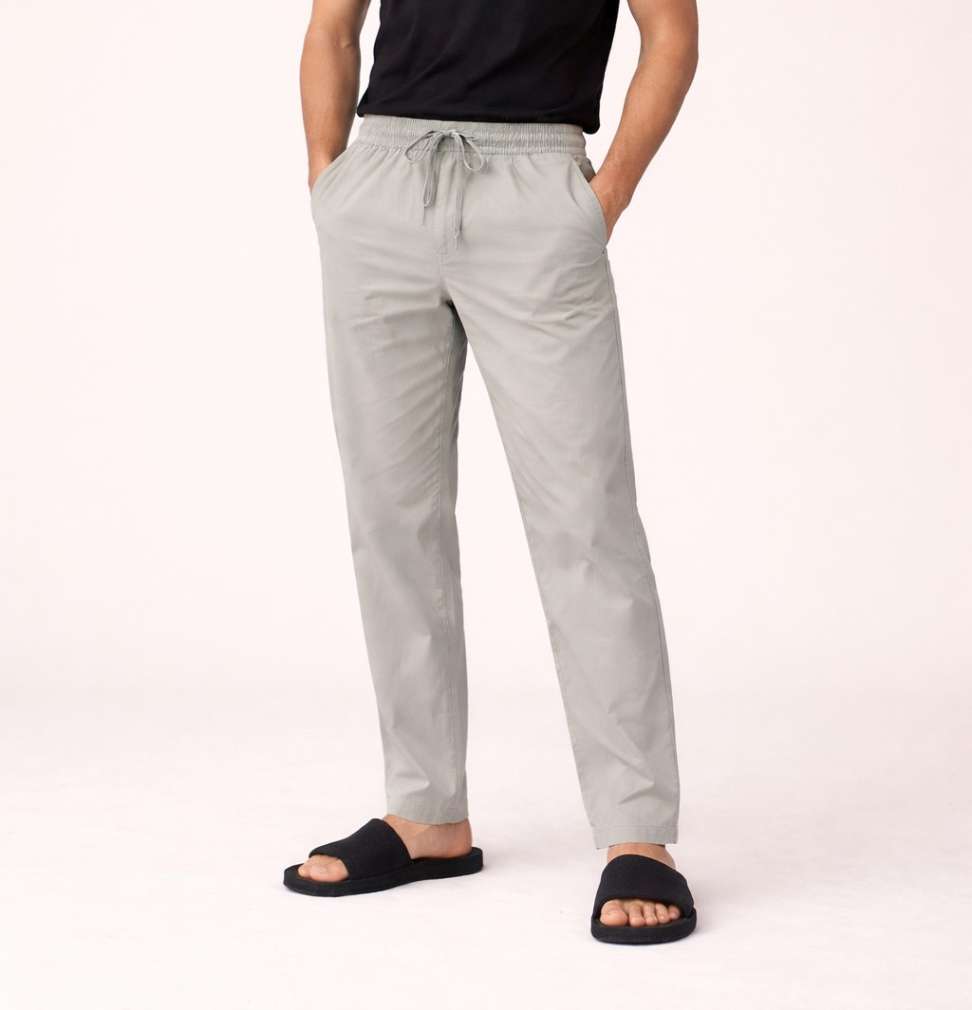 NAMA'S Men Solid Straight Fit Lounge Bottoms