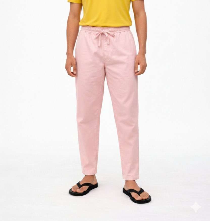 NAMA'S Men Solid Straight Fit Lounge Bottoms