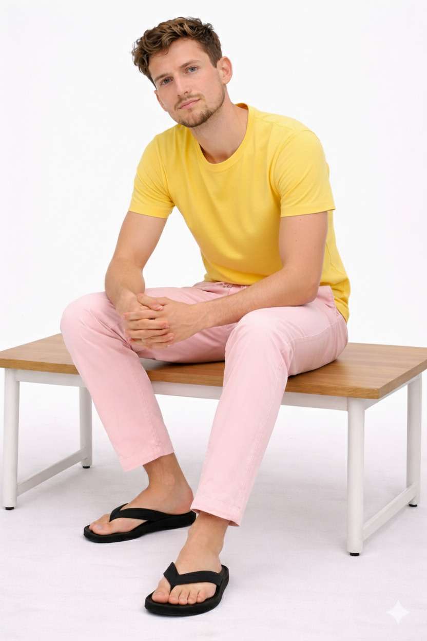 NAMA'S Men Solid Straight Fit Lounge Bottoms