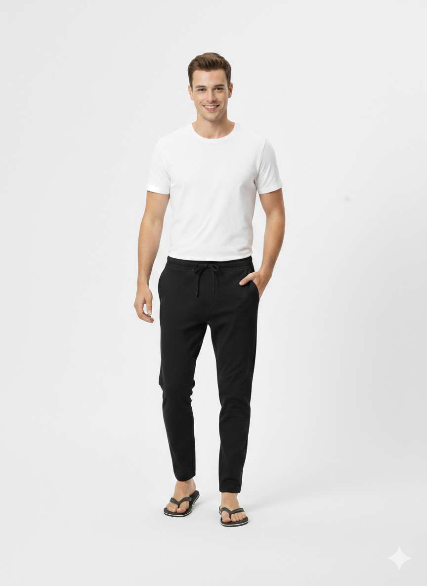 NAMA'S Men Solid Straight Fit Lounge Bottoms