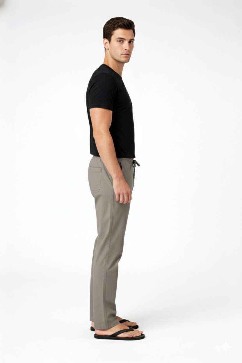 Men'S Solid Straight Fit Lounge Bottoms