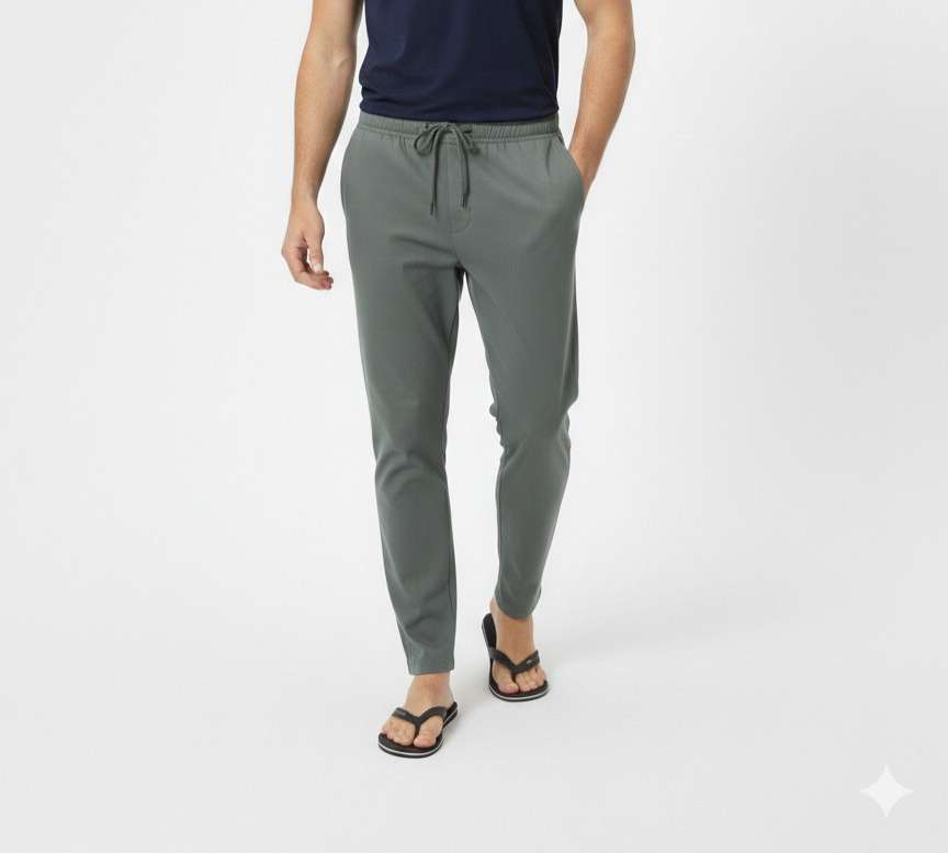 NAMA'S Men Solid Straight Fit Lounge Bottoms