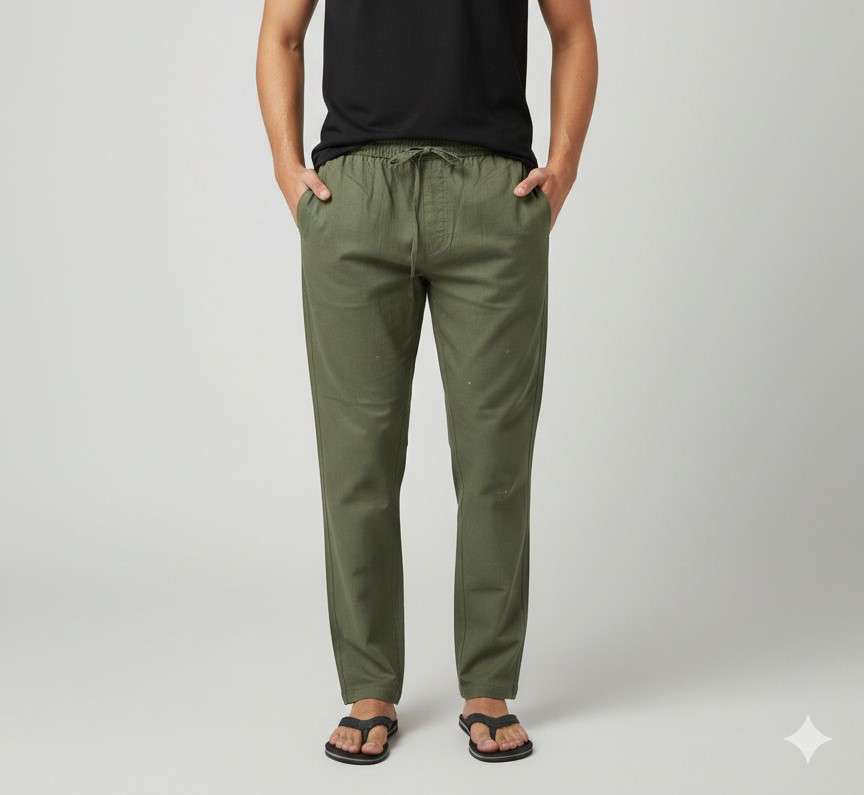 NAMA'S Men Solid Straight Fit Lounge Bottoms