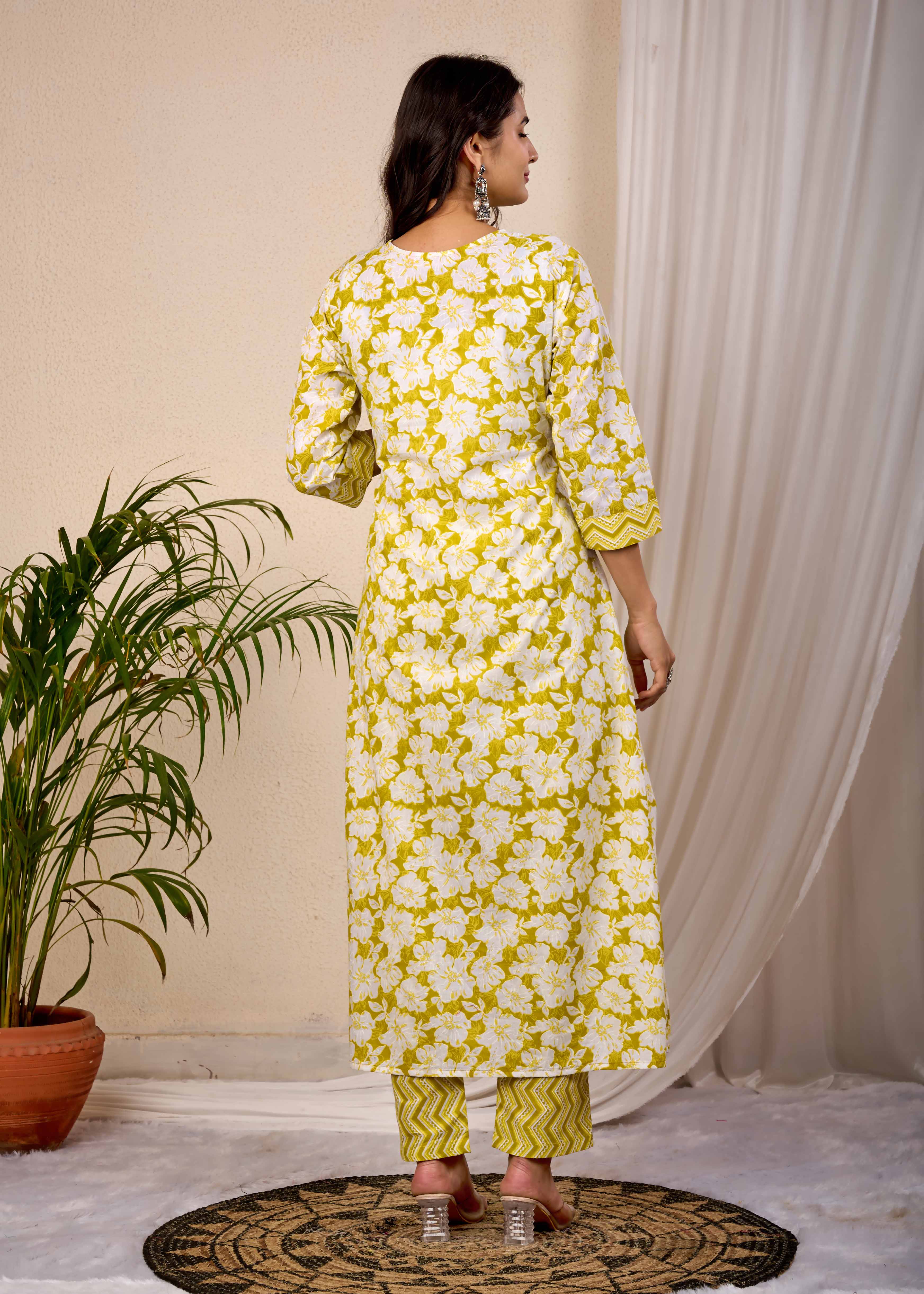 BUTTERFLY BLUSH HAND CRAFTED COTTON SUIT SET