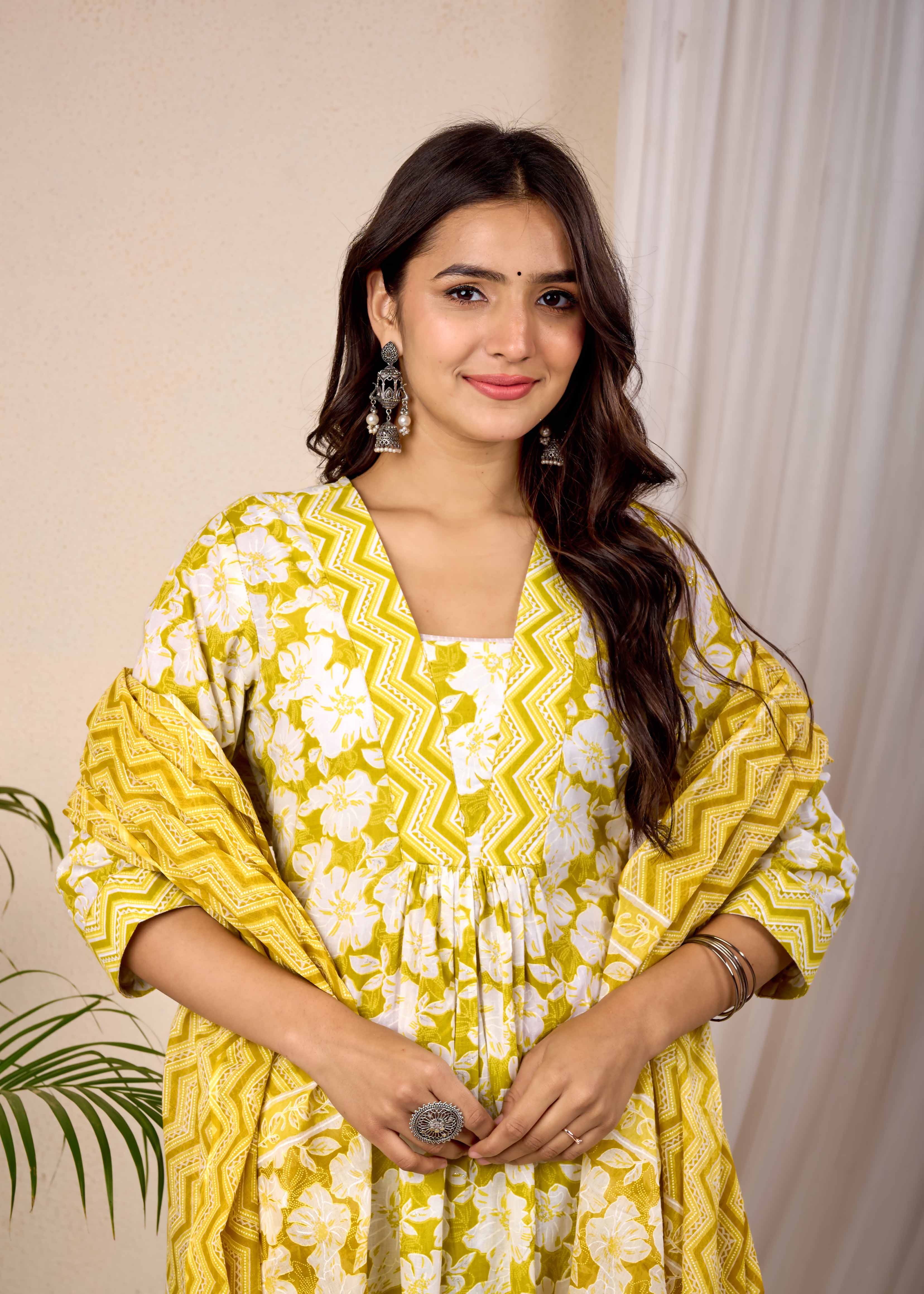 BUTTERFLY BLUSH HAND CRAFTED COTTON SUIT SET