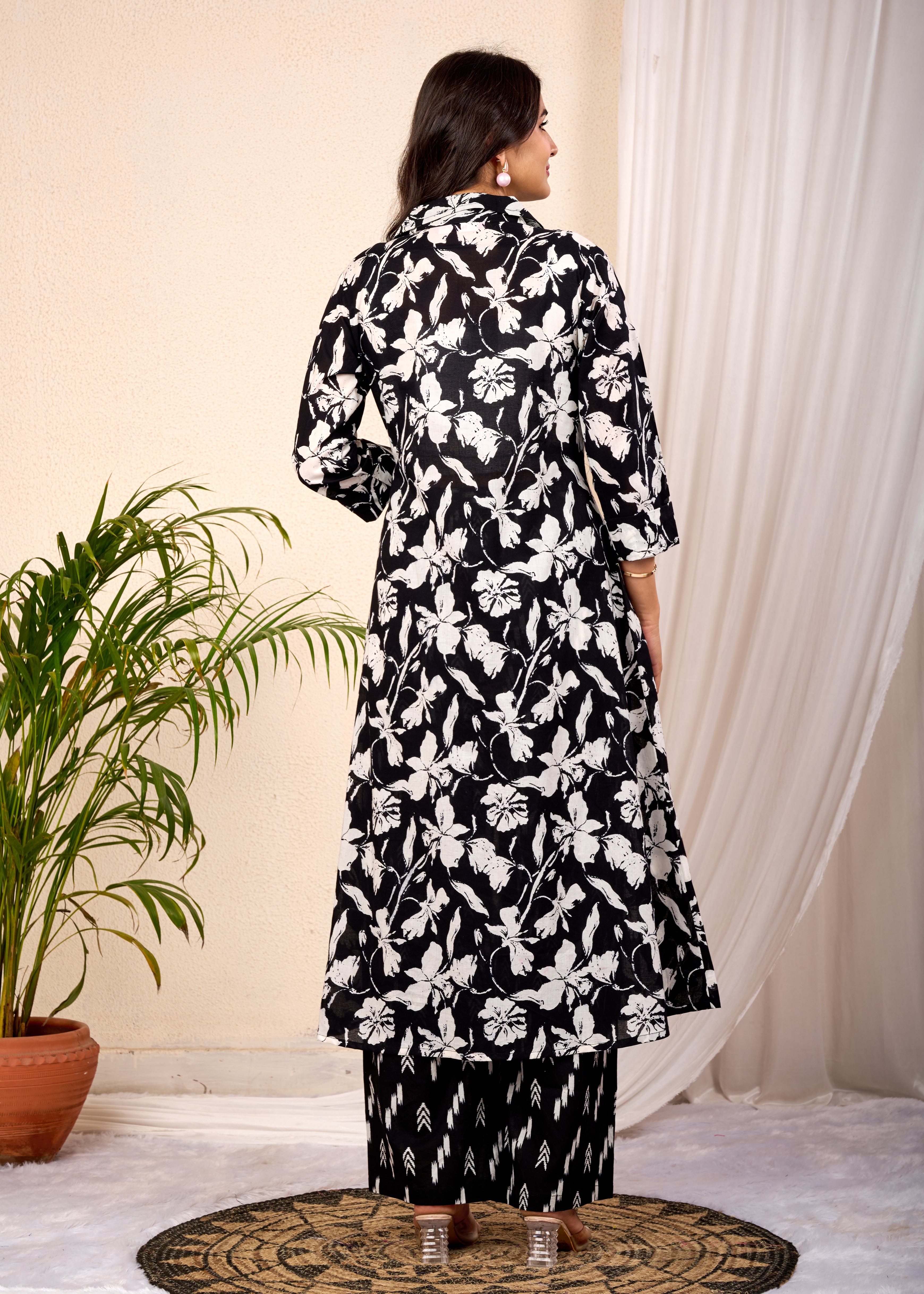 JASMIN BLACK HAND CRAFTED COTTON  CO-OD SET