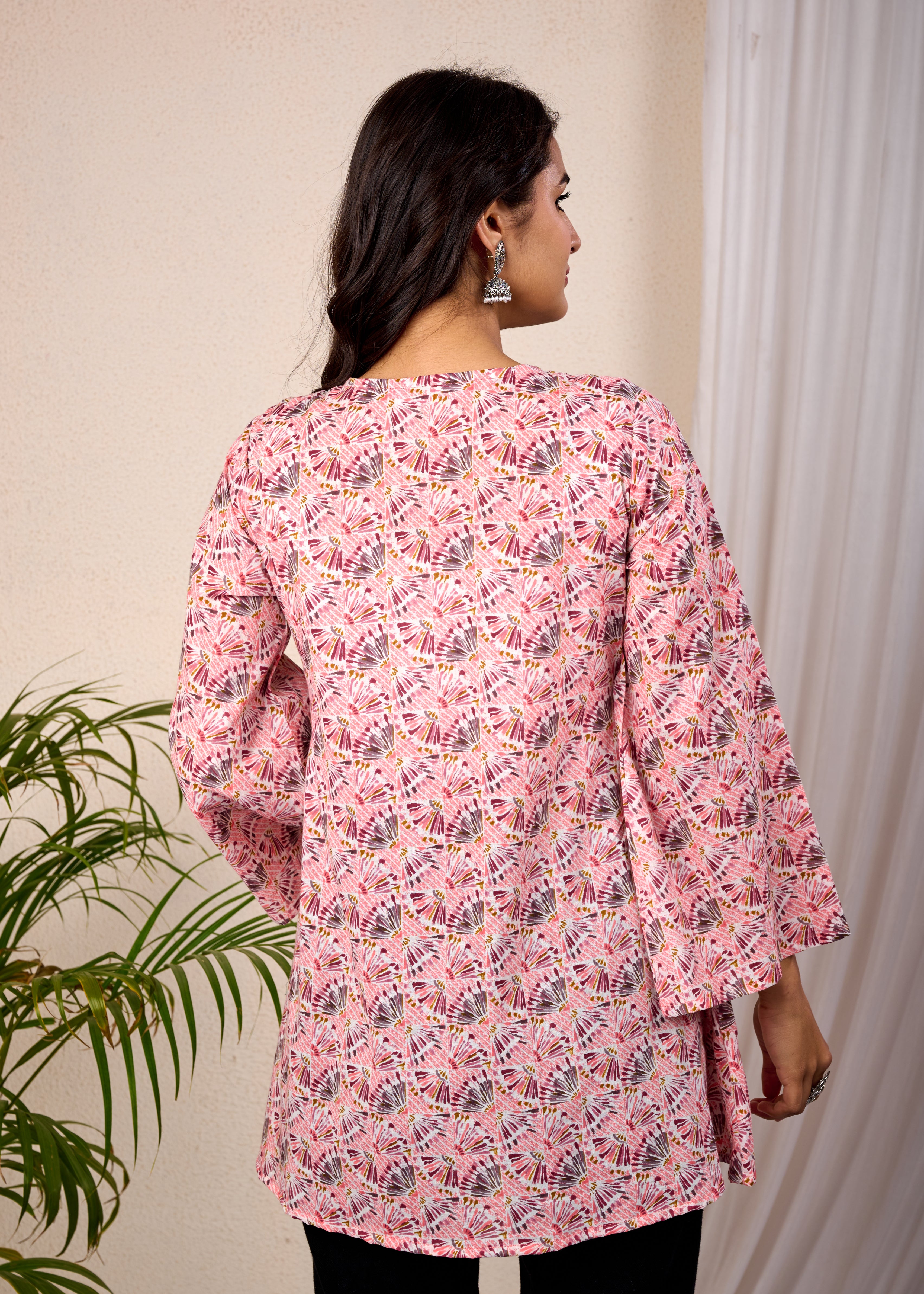 TARANG PASTEL HAND CRAFTED COTTON SHORT KURTI