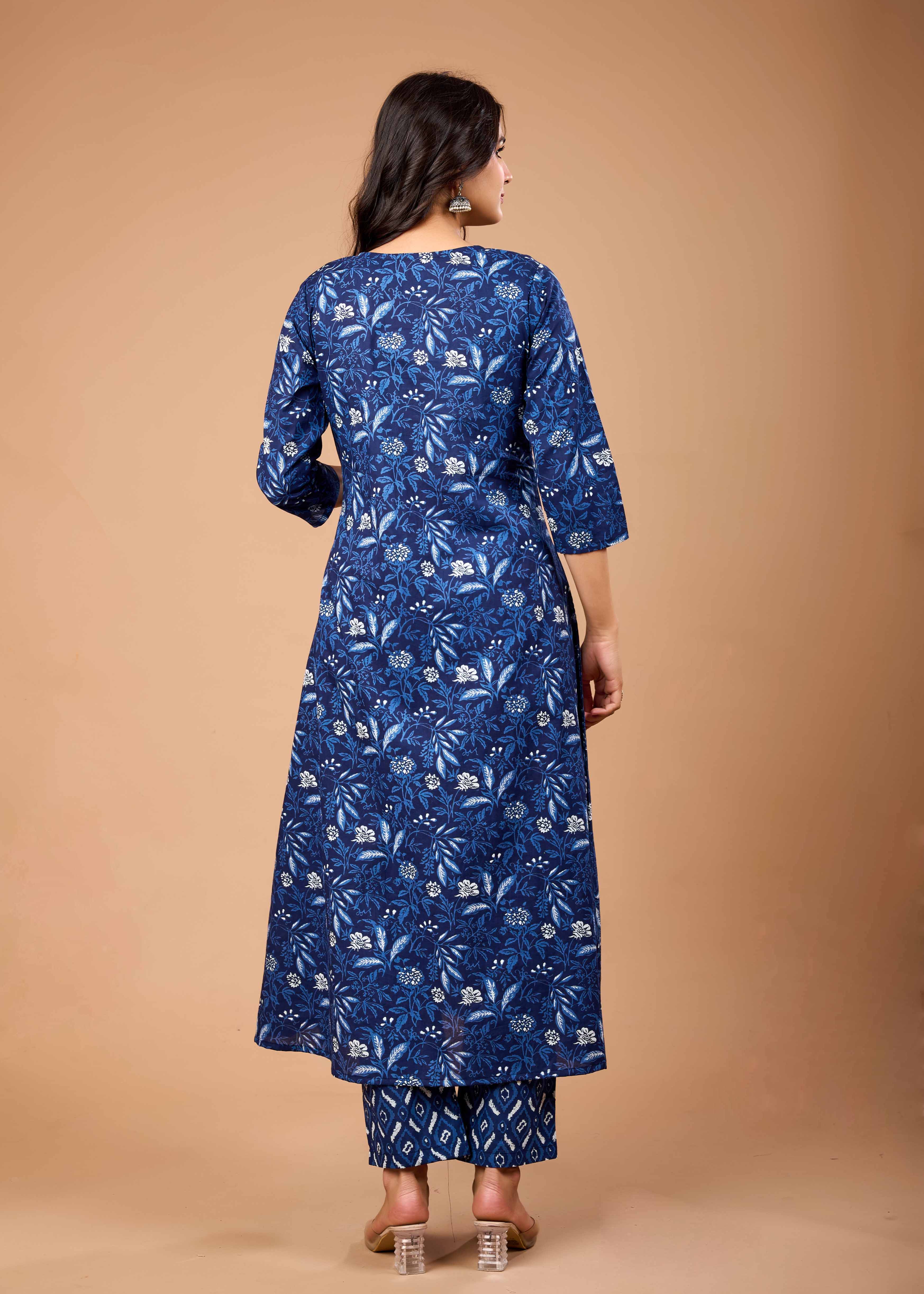 PERIWINKLE BLUE HAND CRAFTED COTON CO-OD SET