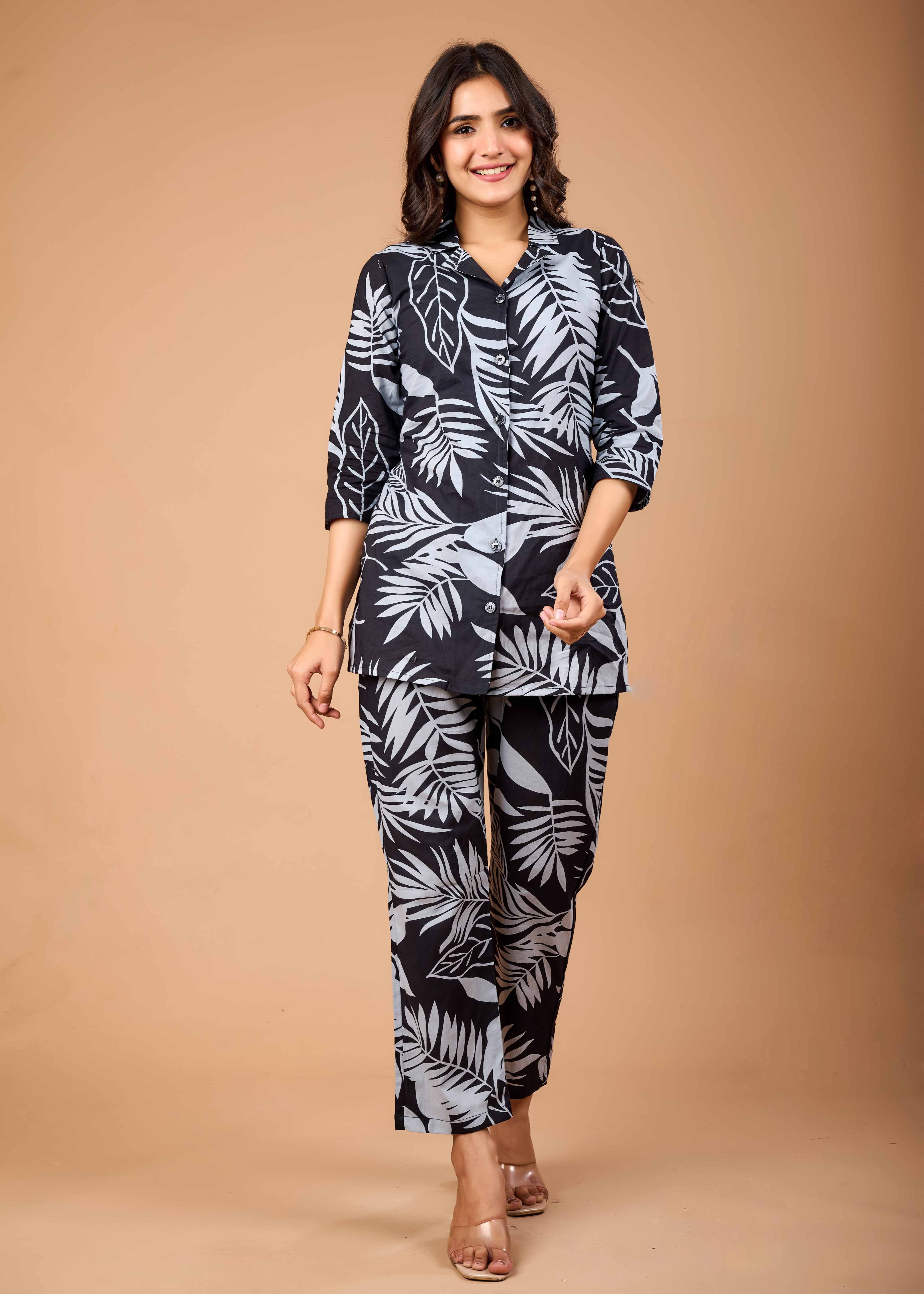 MOONLIGHT BLACK HAND CRAFTED COTTON CO-OD SETS