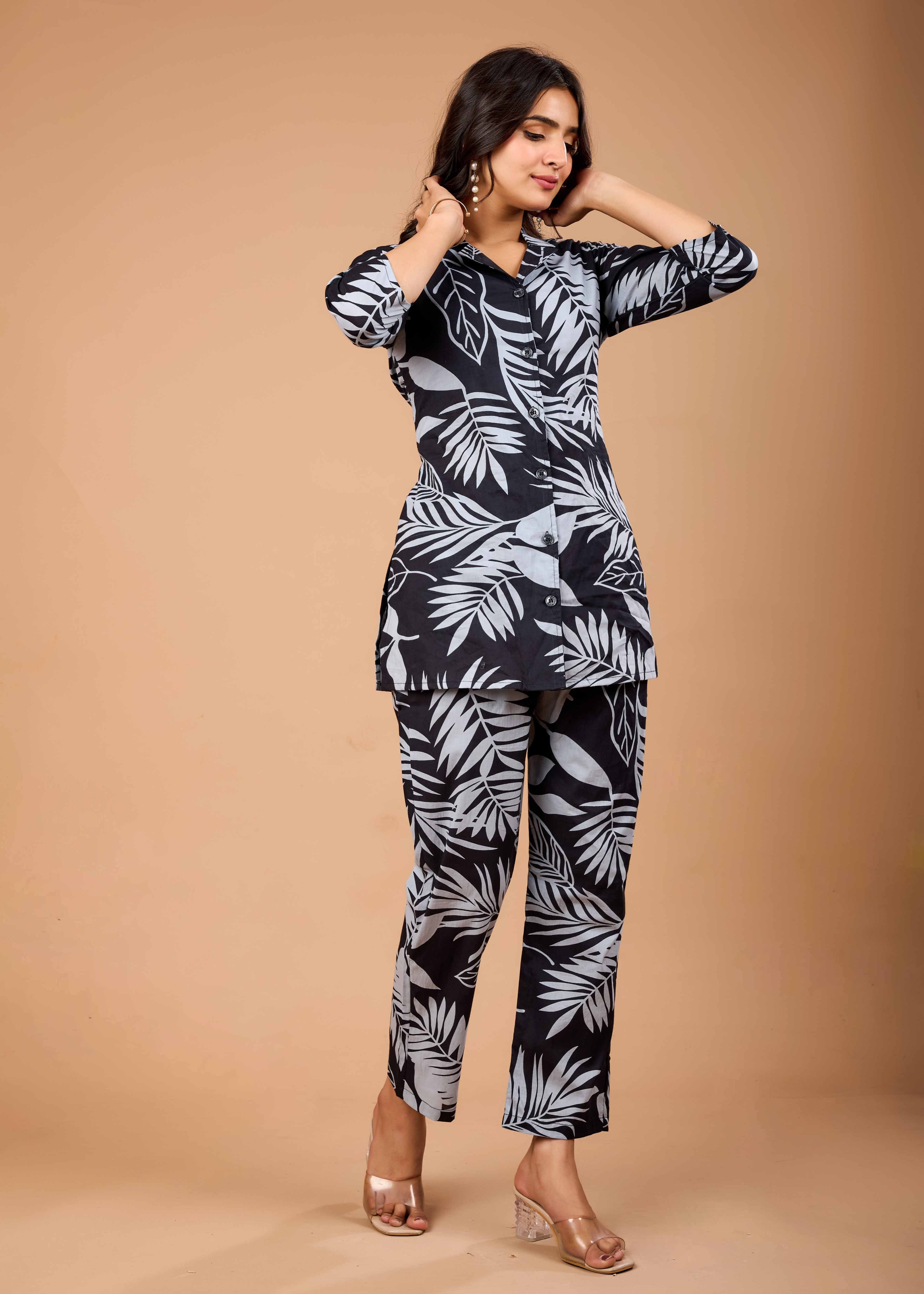 MOONLIGHT BLACK HAND CRAFTED COTTON CO-OD SETS