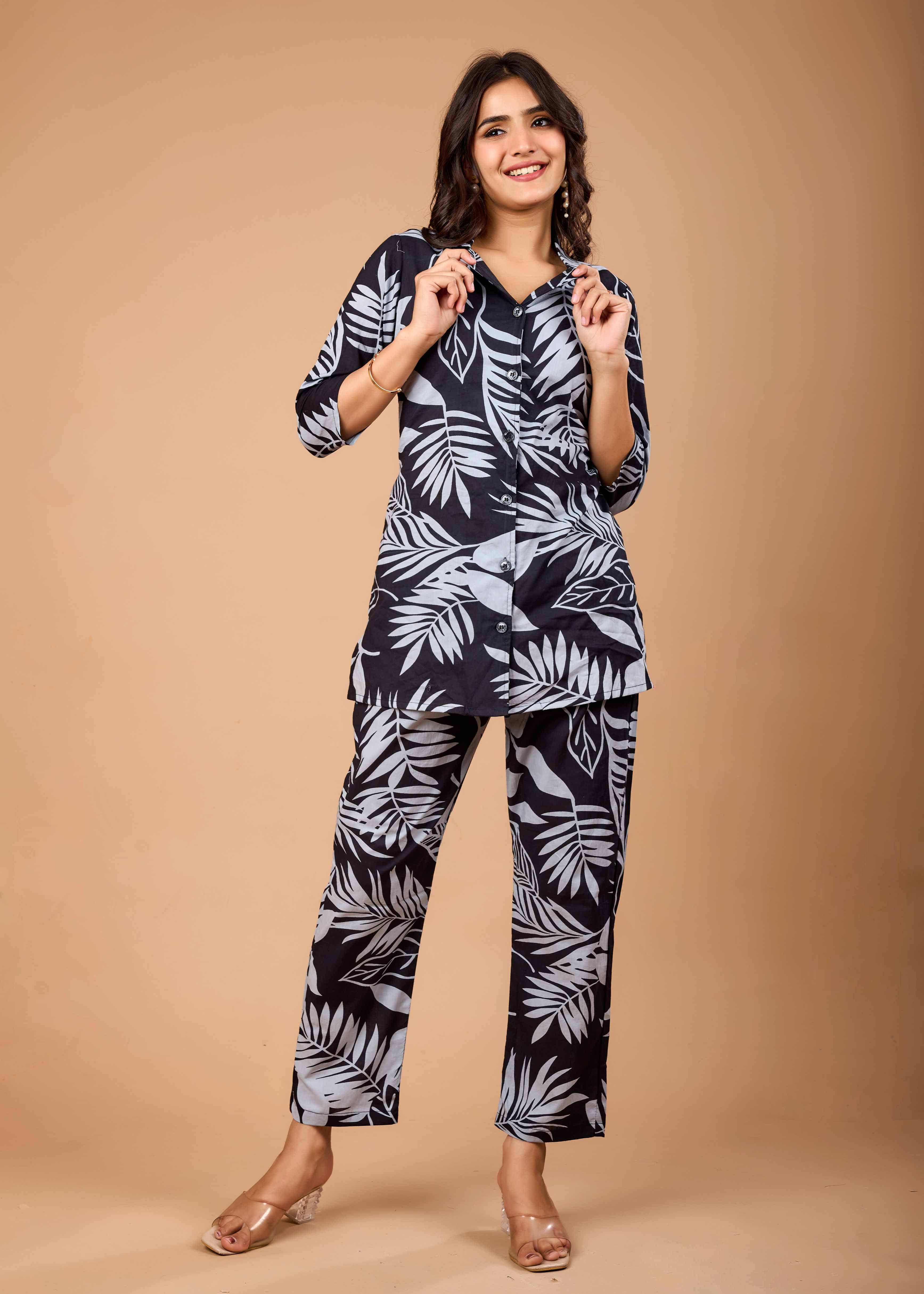 MOONLIGHT BLACK HAND CRAFTED COTTON CO-OD SETS